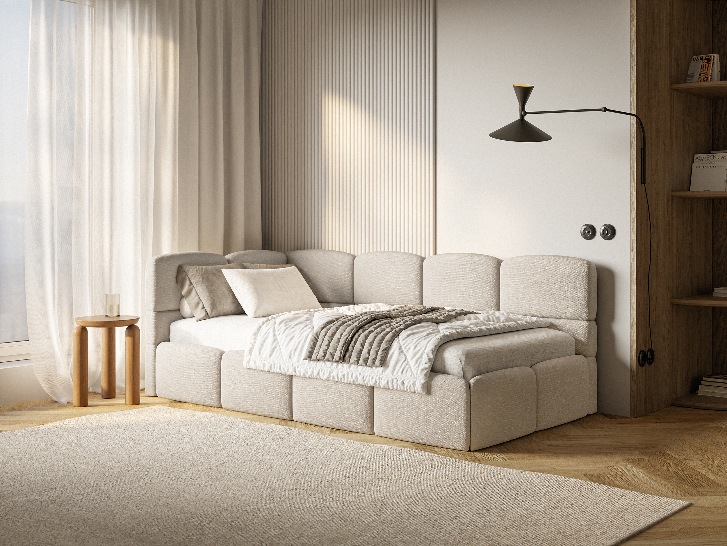 selsey-cloudy-jugendbett-90x200-cm-linksseitig-cremefarbenes-chenille-mit-staura image 2