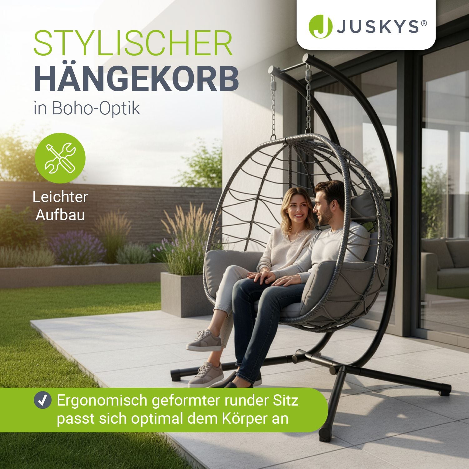 juskys-aria-polyrattan-doppelh-ngesessel-xxl-in-grau-mit-gestell image 7