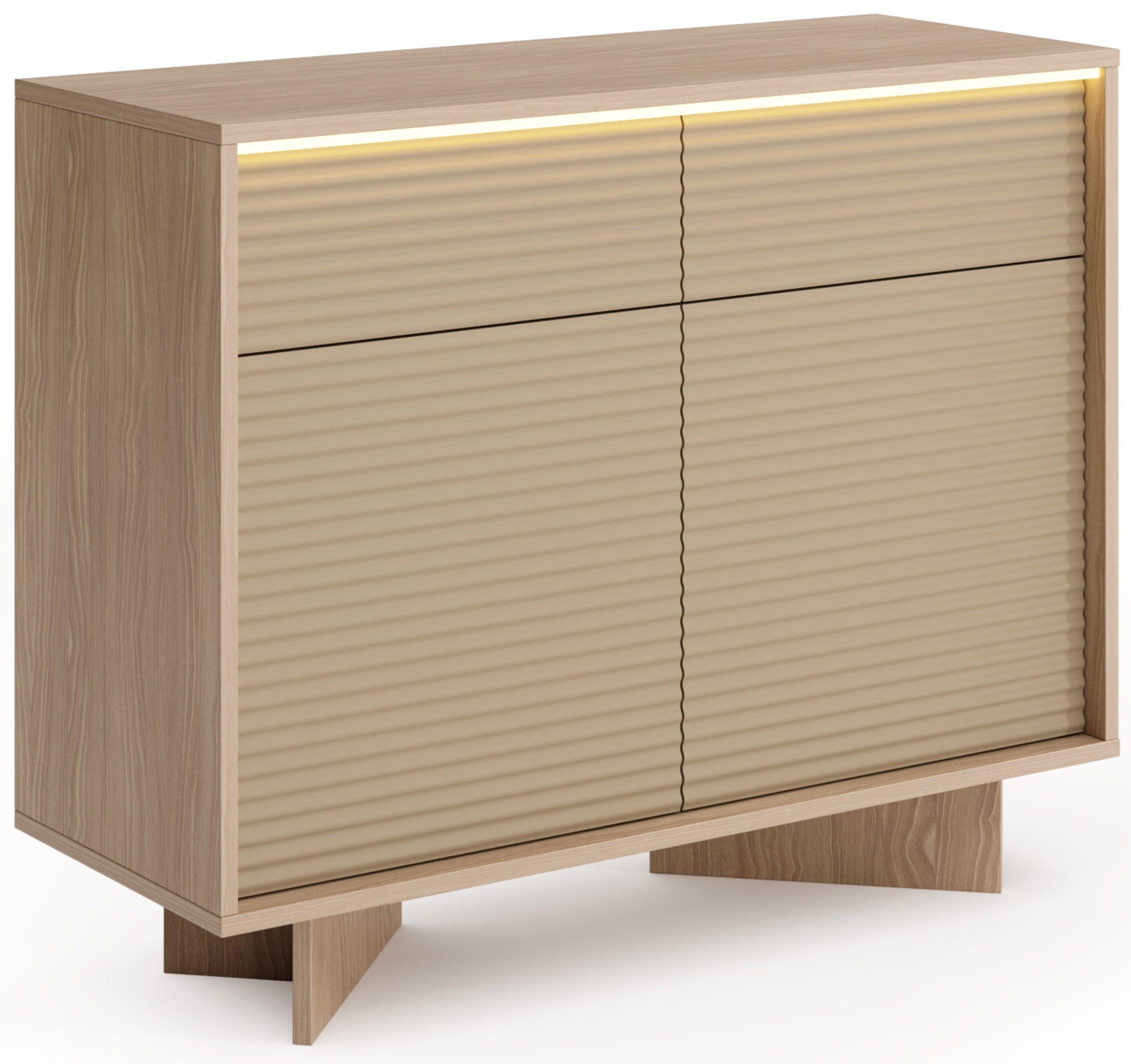 selsey-semi-kommode-104-cm-zweit-rig-mit-2-schubladen-und-led-bolivar-natur-capp image 1