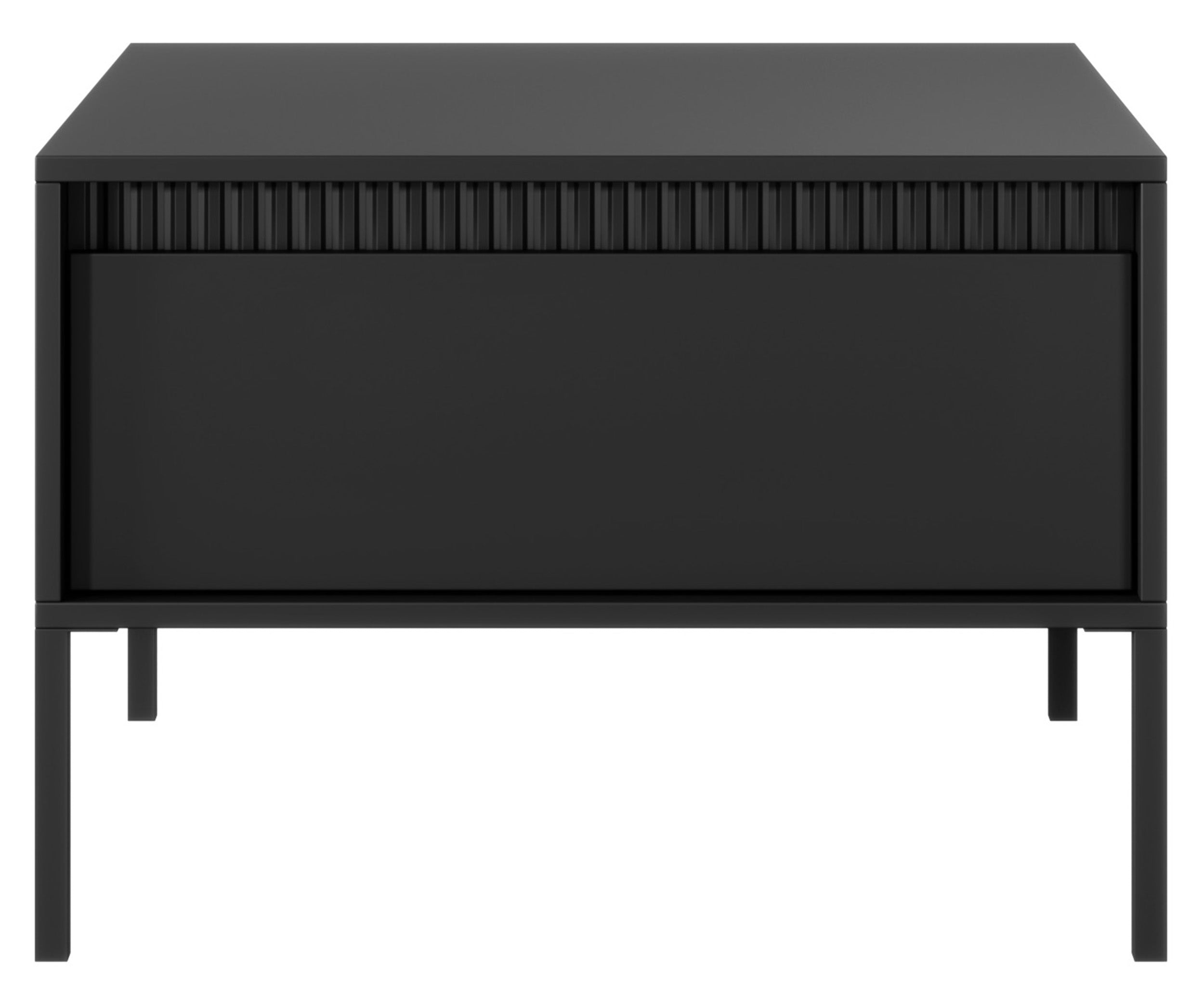 selsey-falsetto-couchtisch-68x68-cm-schwarz-mit-schublade-und-geriffelter-front image 4