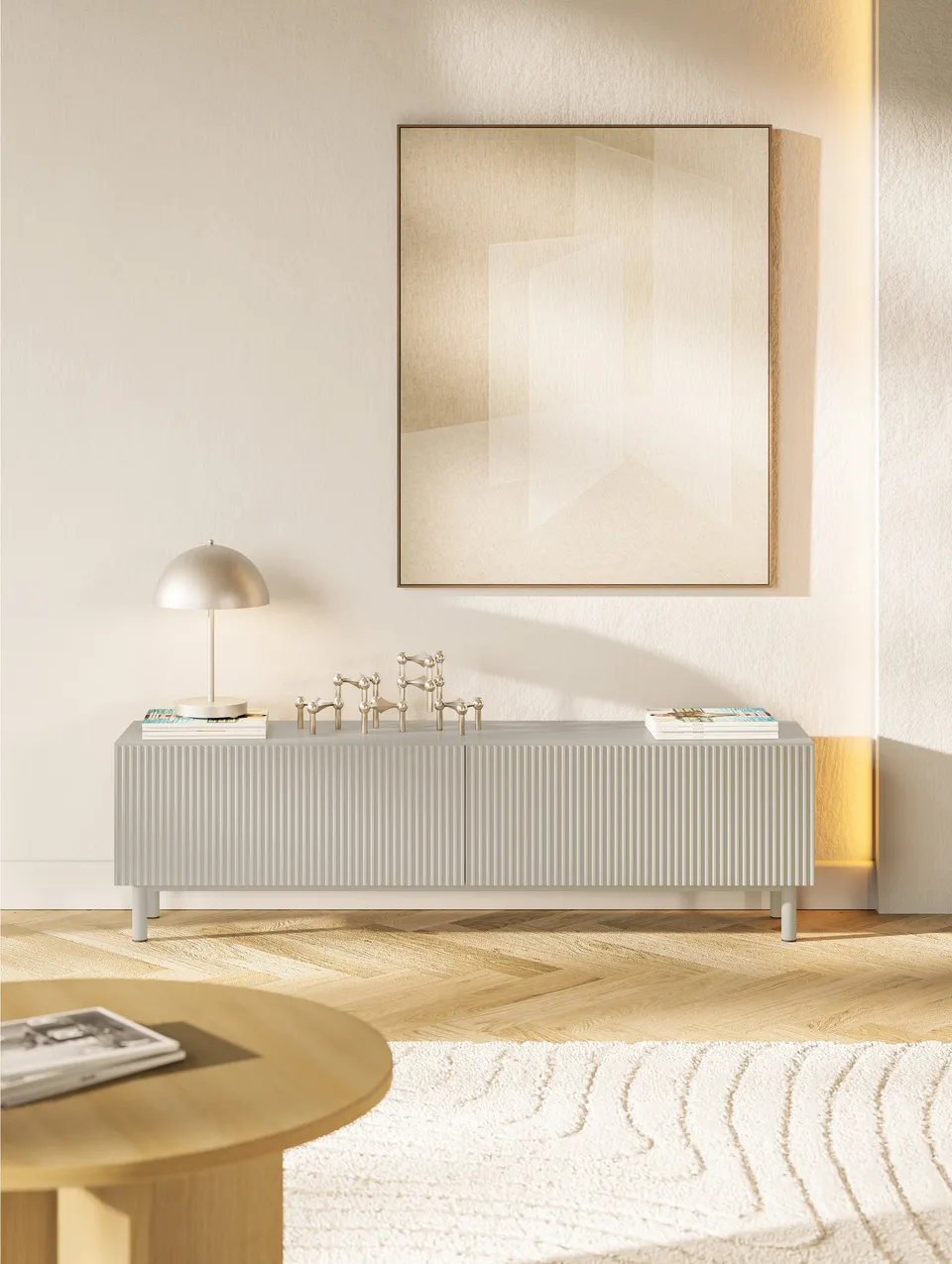 selsey-veldio-new-tv-schrank-140-cm-grau-beige-mit-gefr-ster-front image 1