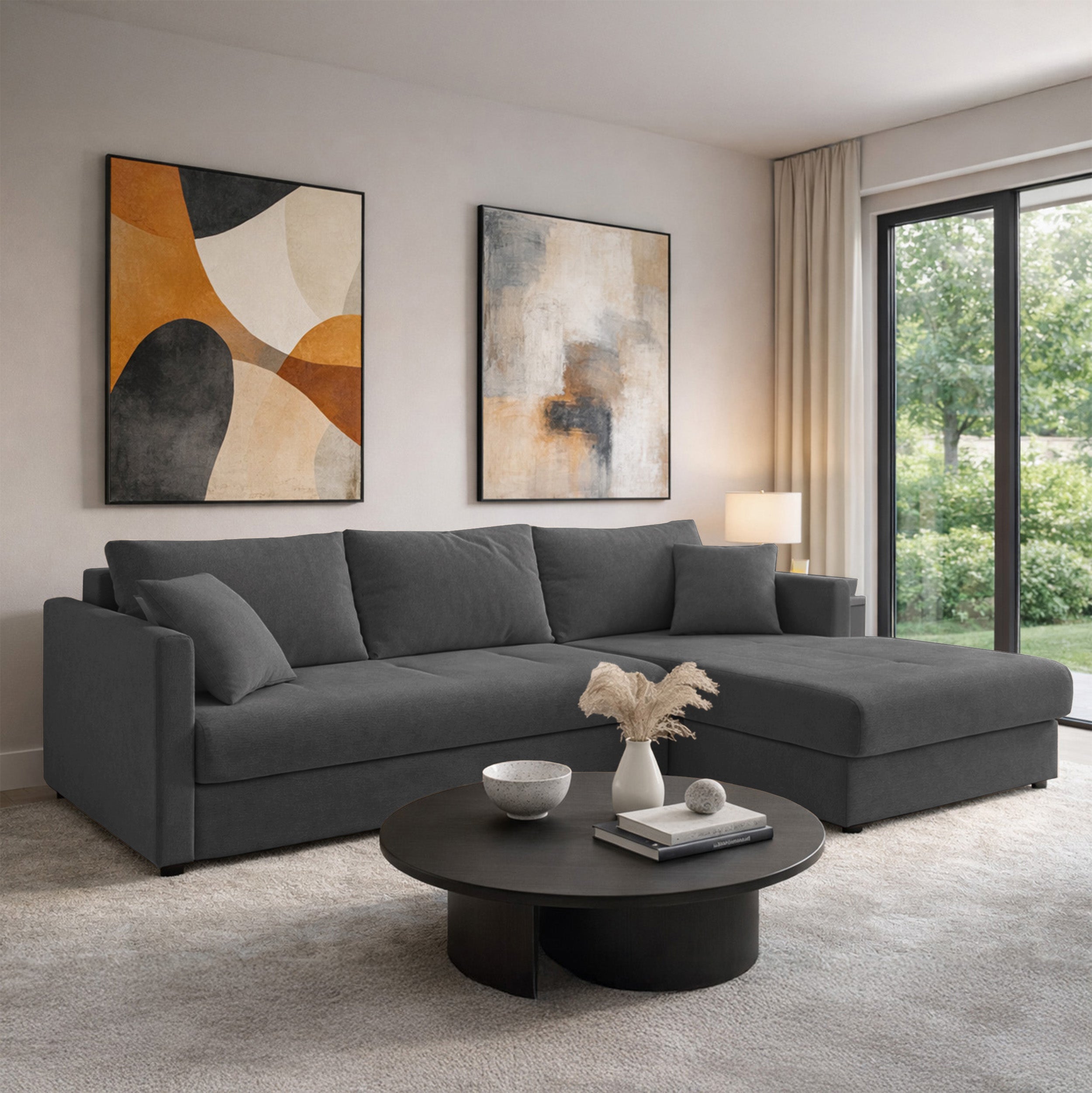selsey-lorro-ecksofa-mit-schlaffunktion-l-form-universell-grau-chenille image 2