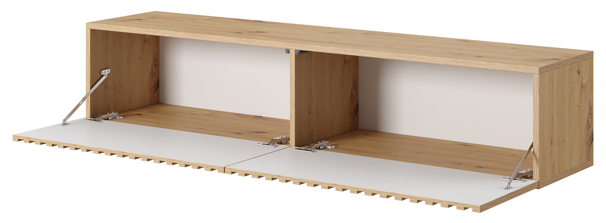 selsey-telire-tv-schrank-138-6-cm-artisan-eiche-mit-lamellenfront-schwarze-eins- image 5