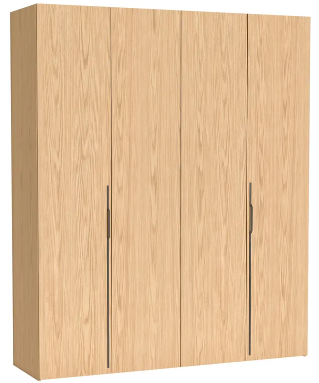 selsey-bari-zweit-rige-garderobe-200-cm-mit-drei-schubladen-eiche-bookmatch image 1