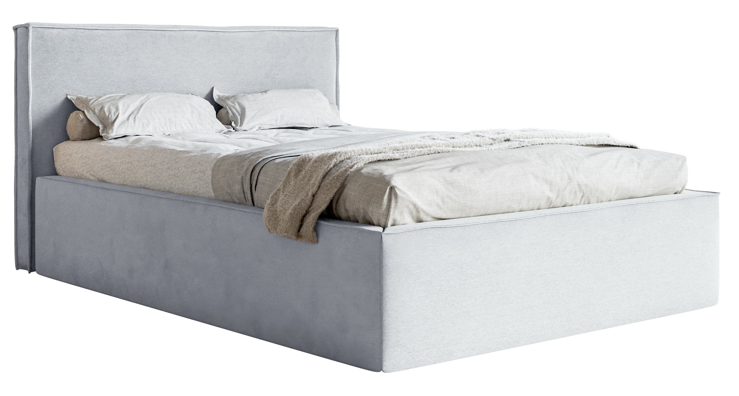 selsey-lucera-polsterbett-160x200-cm-mit-bettkasten-taubenfarbener-velours-wasse image 1
