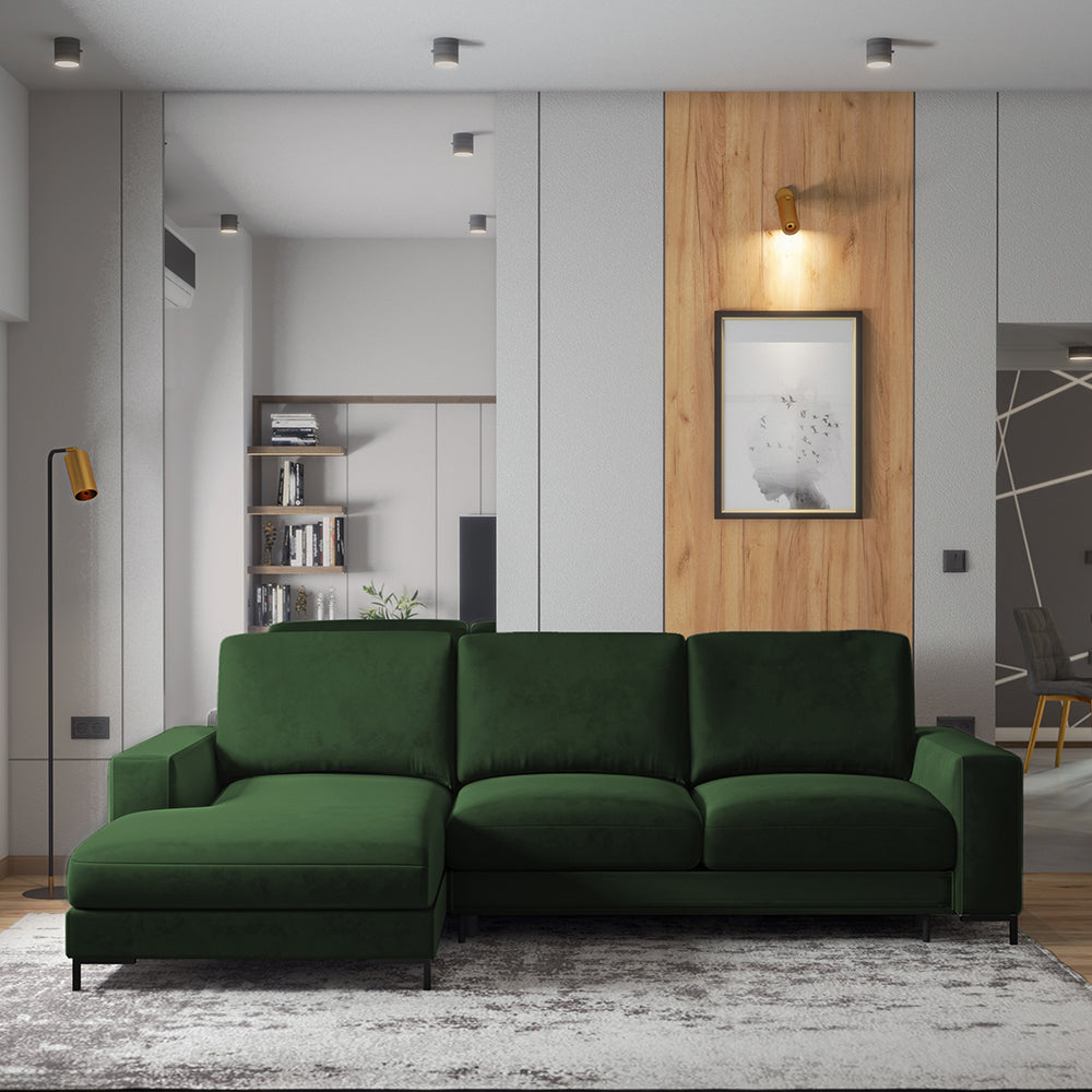 selsey-mokpeo-ecksofa-mit-schlaffunktion-l-form-2x-stauraum-samt-flaschengr-n-li image 2