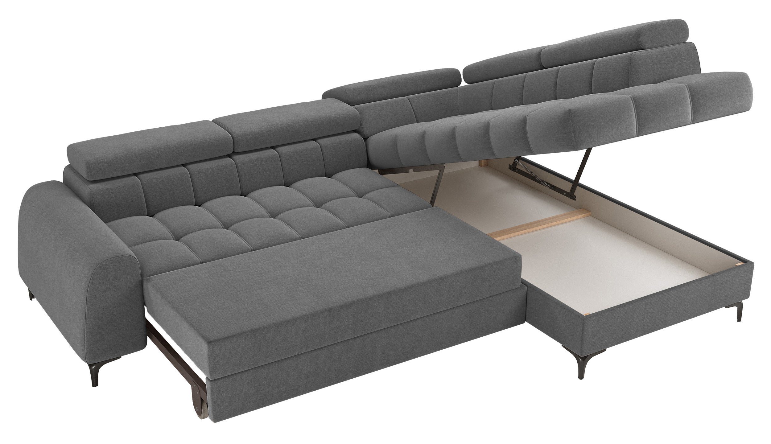 selsey-arellio-ecksofa-mit-schlaffunktion-rechtsseitig-l-form-grauer-chenille image 3