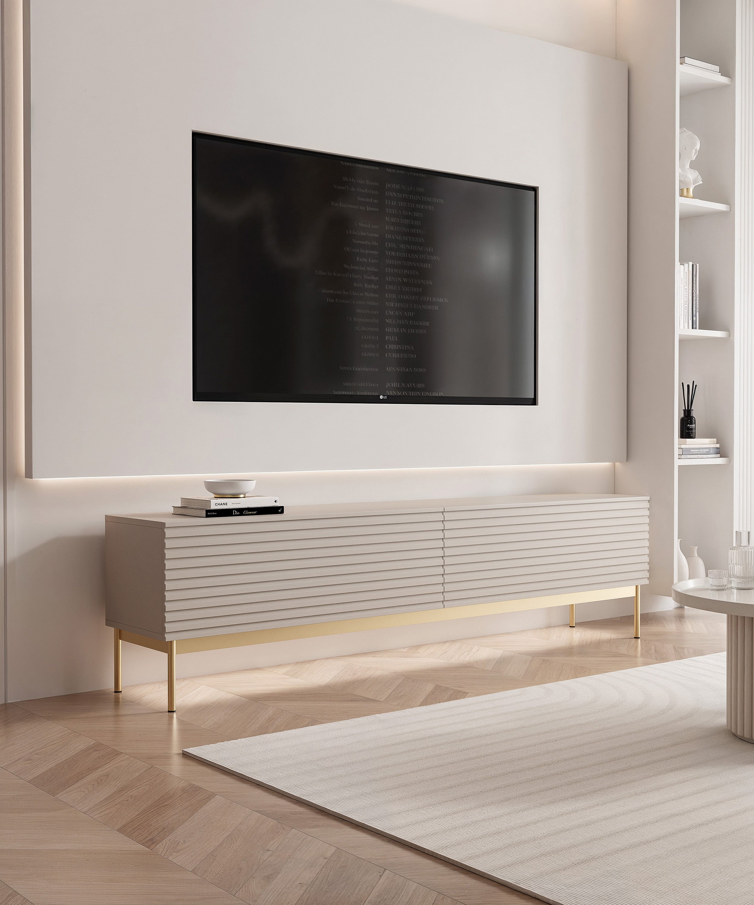selsey-linearis-tv-schrank-175-cm-mit-zwei-klappen-und-led-beleuchtung-kaschmir- image 2