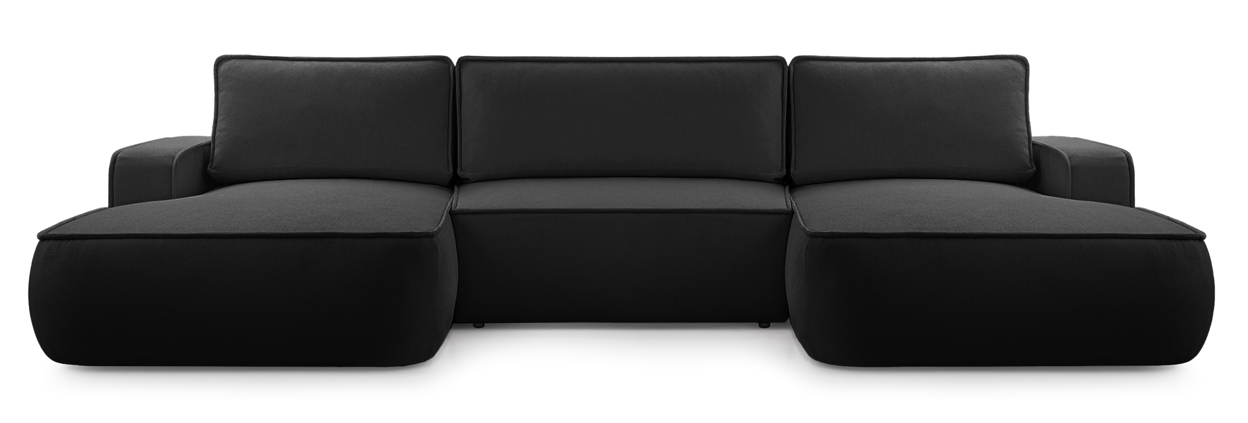 selsey-mollaro-ecksofa-u-f-rmig-mit-schlaffunktion-und-stauraum-schwarzer-boucl- image 1