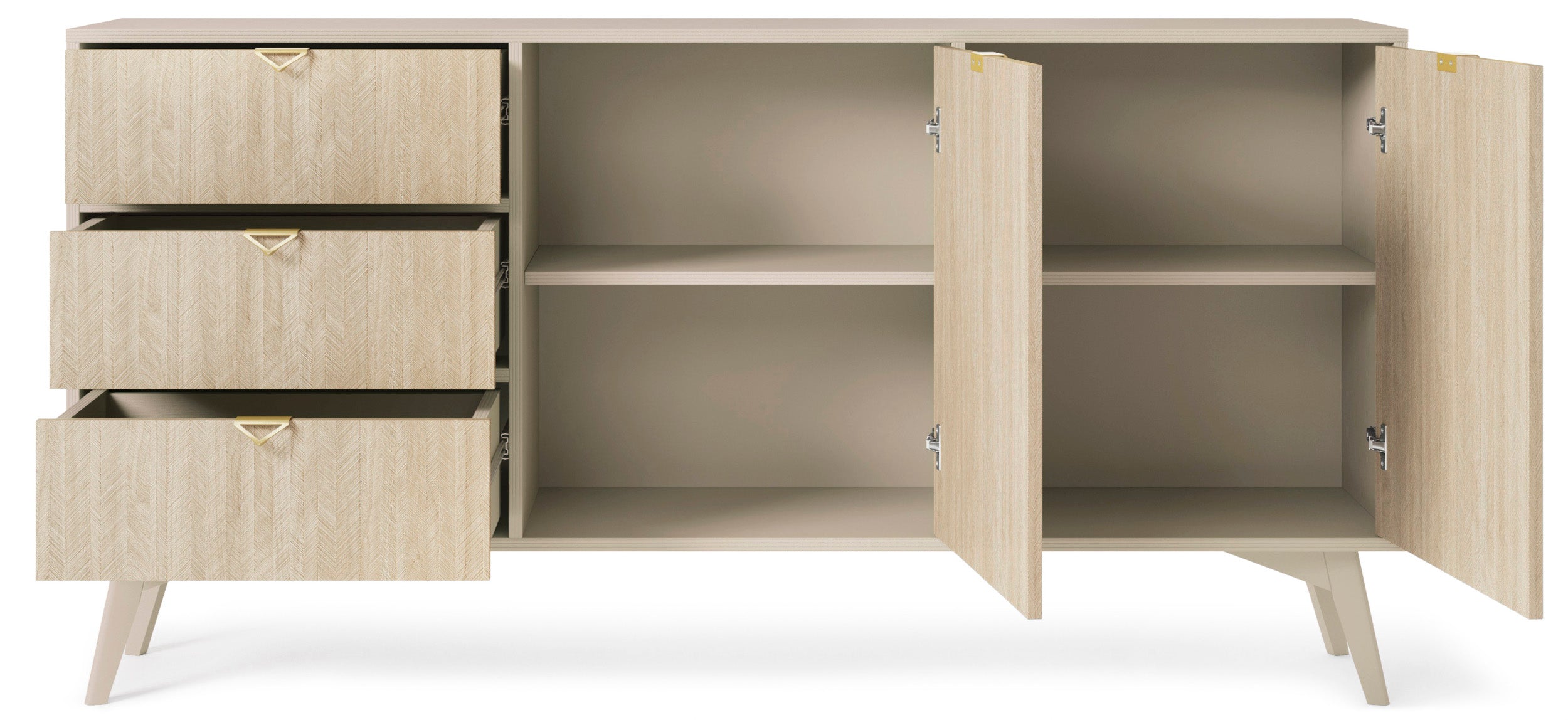 selsey-favoria-kommode-158-cm-2-t-rig-mit-schubladen-beige-fischgr-tmuster-golde image 5