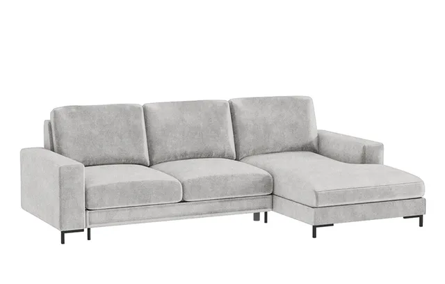 selsey-mokpeo-ecksofa-mit-schlaffunktion-rechts-grau-samt-pflegeleicht image 1