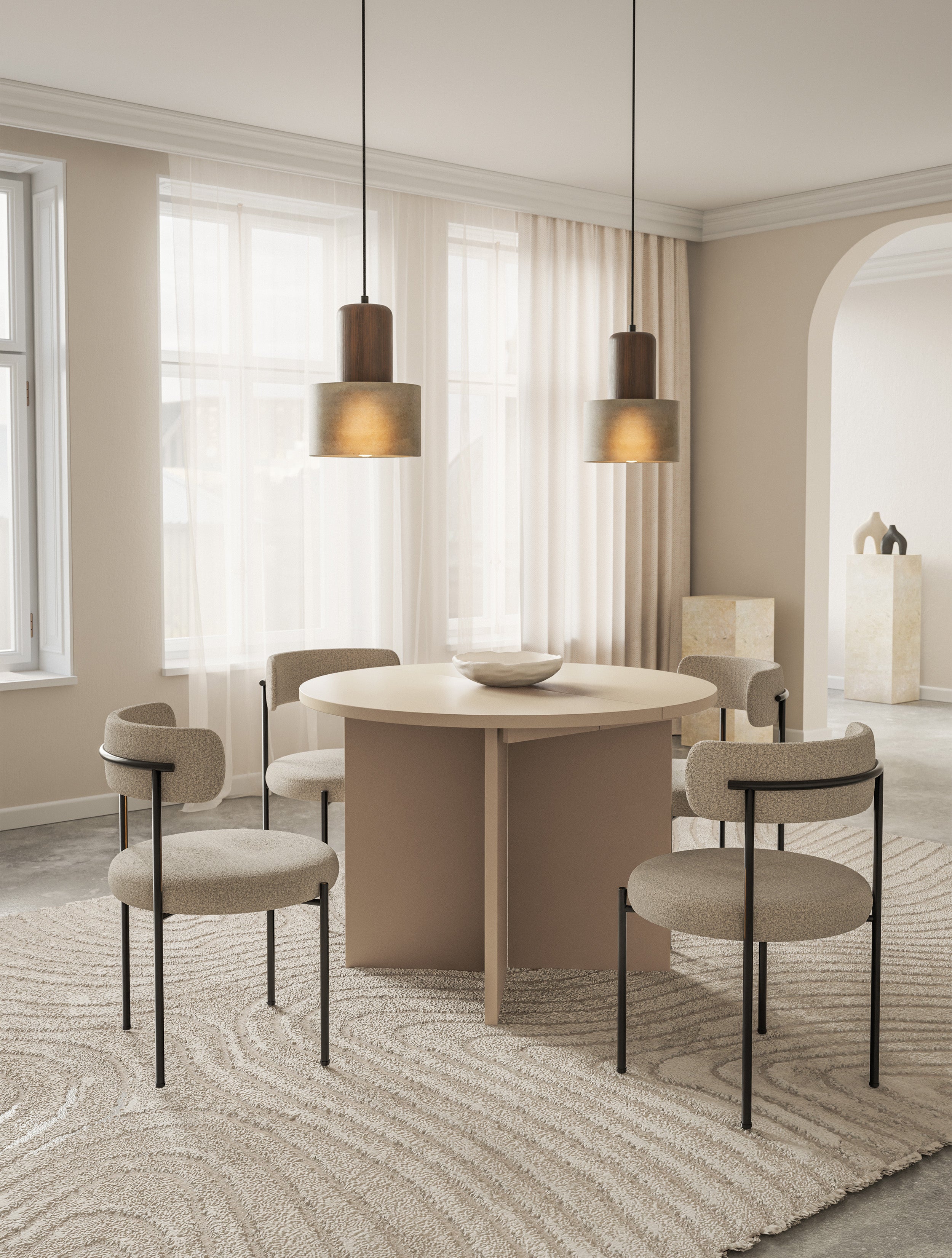 selsey-ovo-ausziehbarer-esstisch-rund-110-190x110-cm-cappuccino image 4