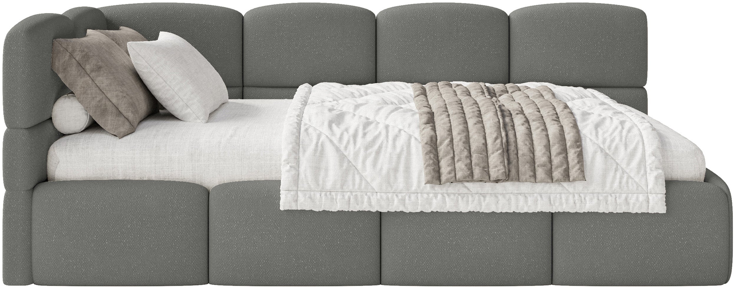 selsey-cloudy-jugendbett-90x200-cm-links-dunkelgrau-chenille-mit-stauraum image 1