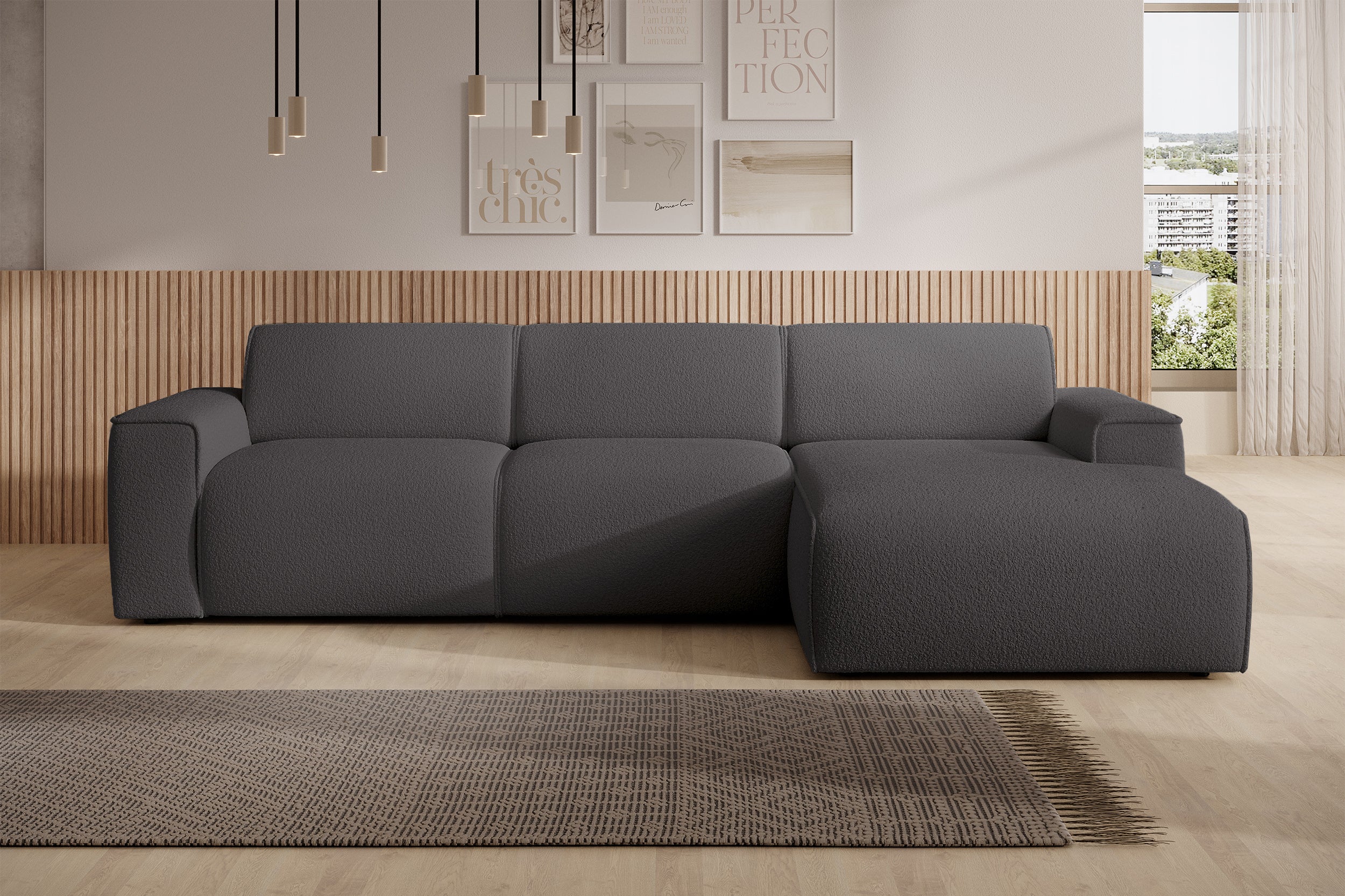 selsey-bouvi-ecksofa-l-form-rechts-dunkelgrauer-boucl-stoff image 2