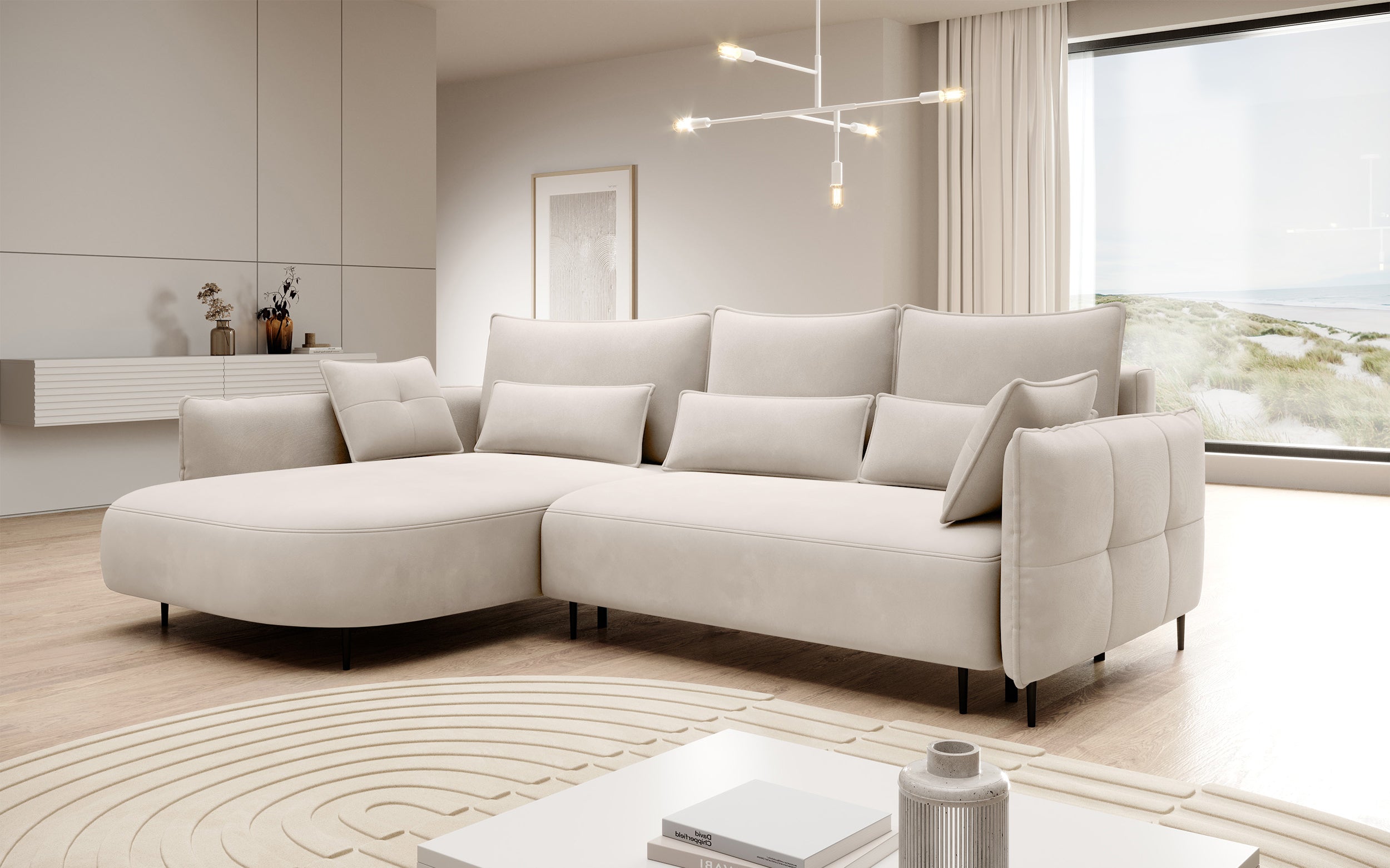 selsey-oblivio-ecksofa-l-links-mit-schlaffunktion-und-stauraum-creme-samt image 2