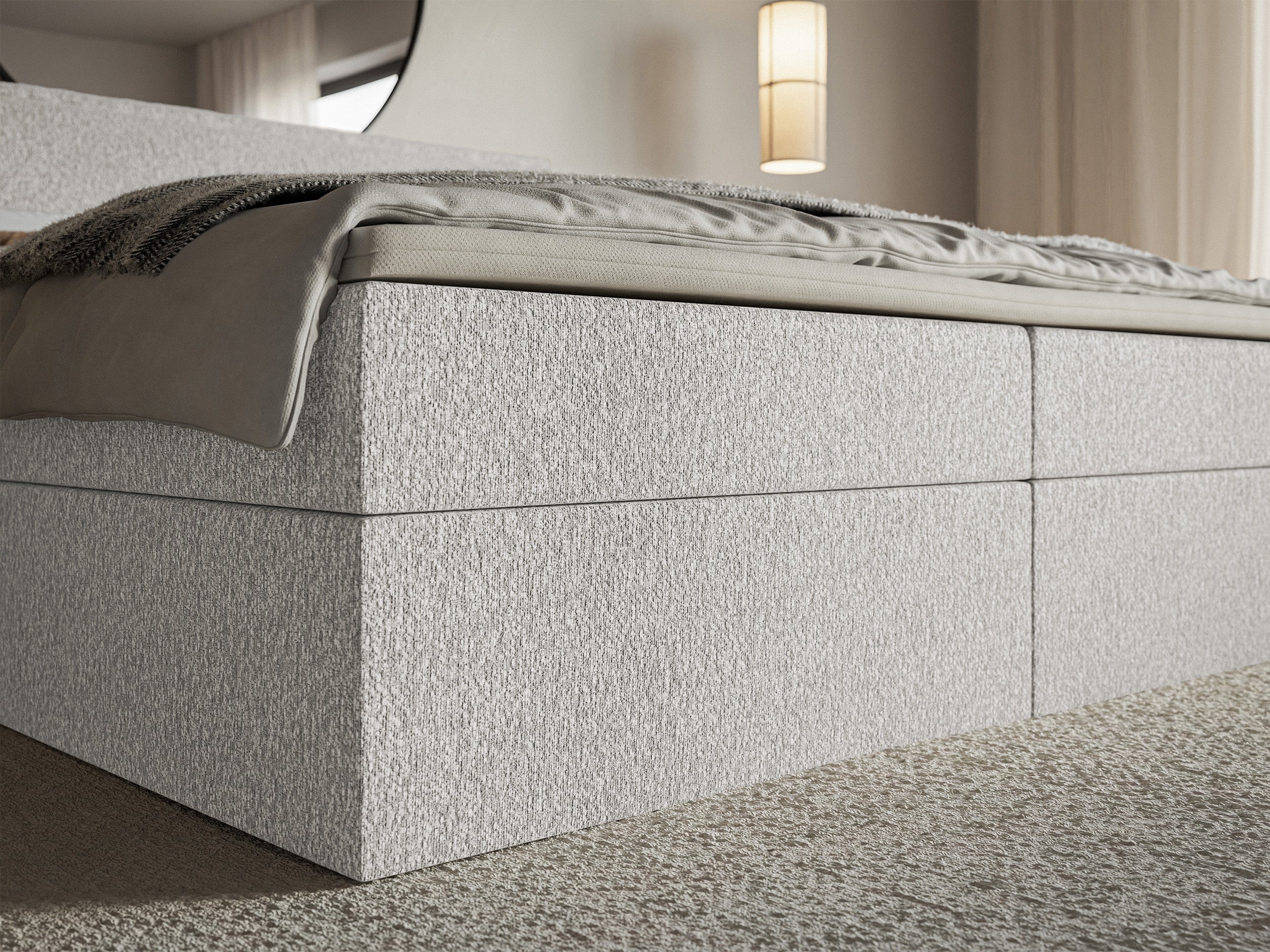 selsey-softie-kontinentalbett-140x200-cm-hellgrau-chenille-mit-topper image 5