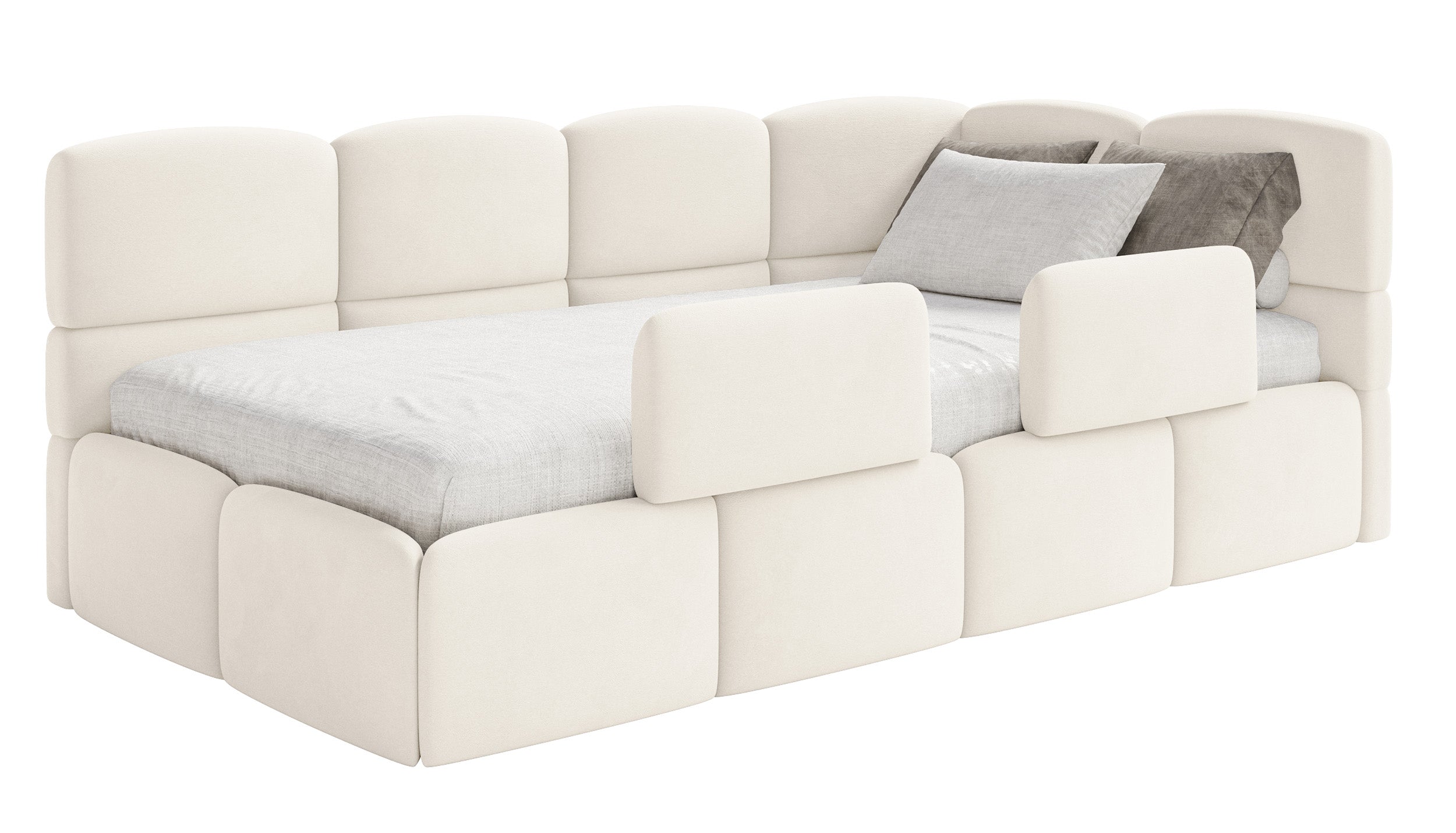 selsey-cloudy-jugendbett-120x200-rechts-creme-velours-mit-matratze image 1