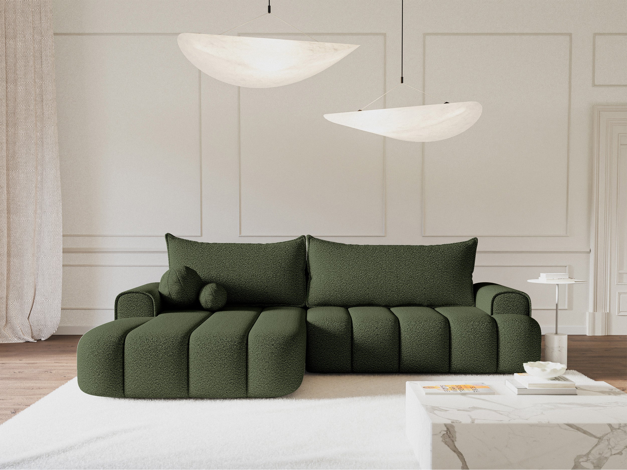 selsey-dandelino-ecksofa-l-links-mit-schlaffunktion-und-stauraum-khaki-boucl image 2