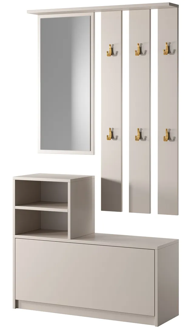 selsey-yesfir-flur-set-85-cm-mit-schuhschrank-kaschmir image 1