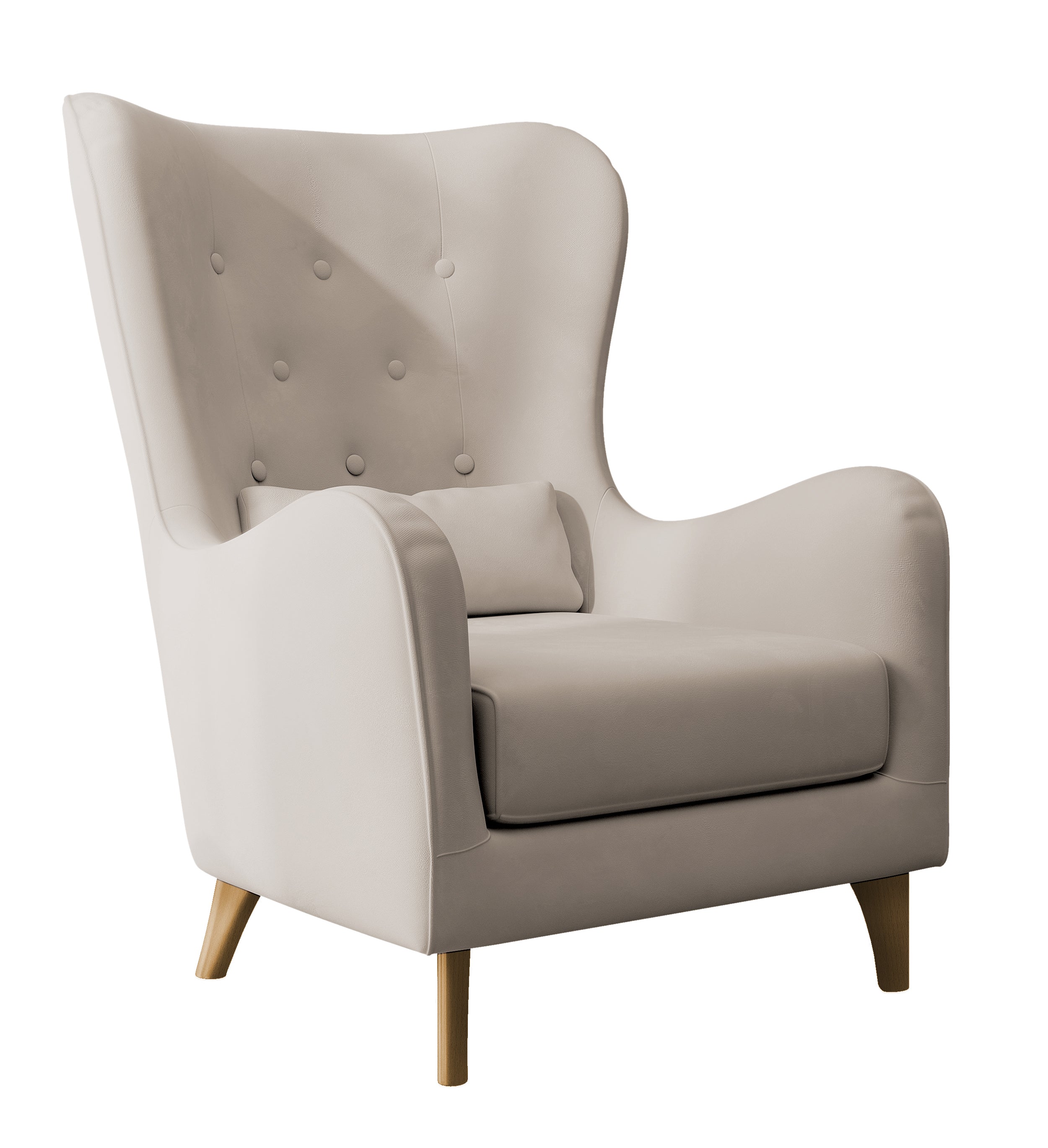 selsey-calmino-relaxsessel-uszak-hellbeige-hydrophober-velours-buchenholzbeine image 1