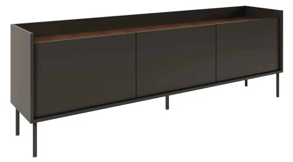 selsey-tovi-tv-schrank-dreit-rig-175-cm-schwarz-wisconsin-nussbaum image 1