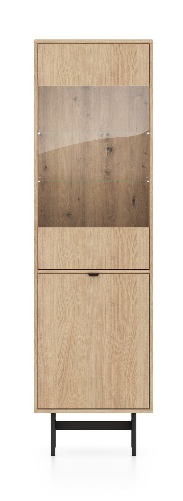selsey-reynos-eint-rige-vitrine-54-cm-eiche-mavelie-verglast image 5