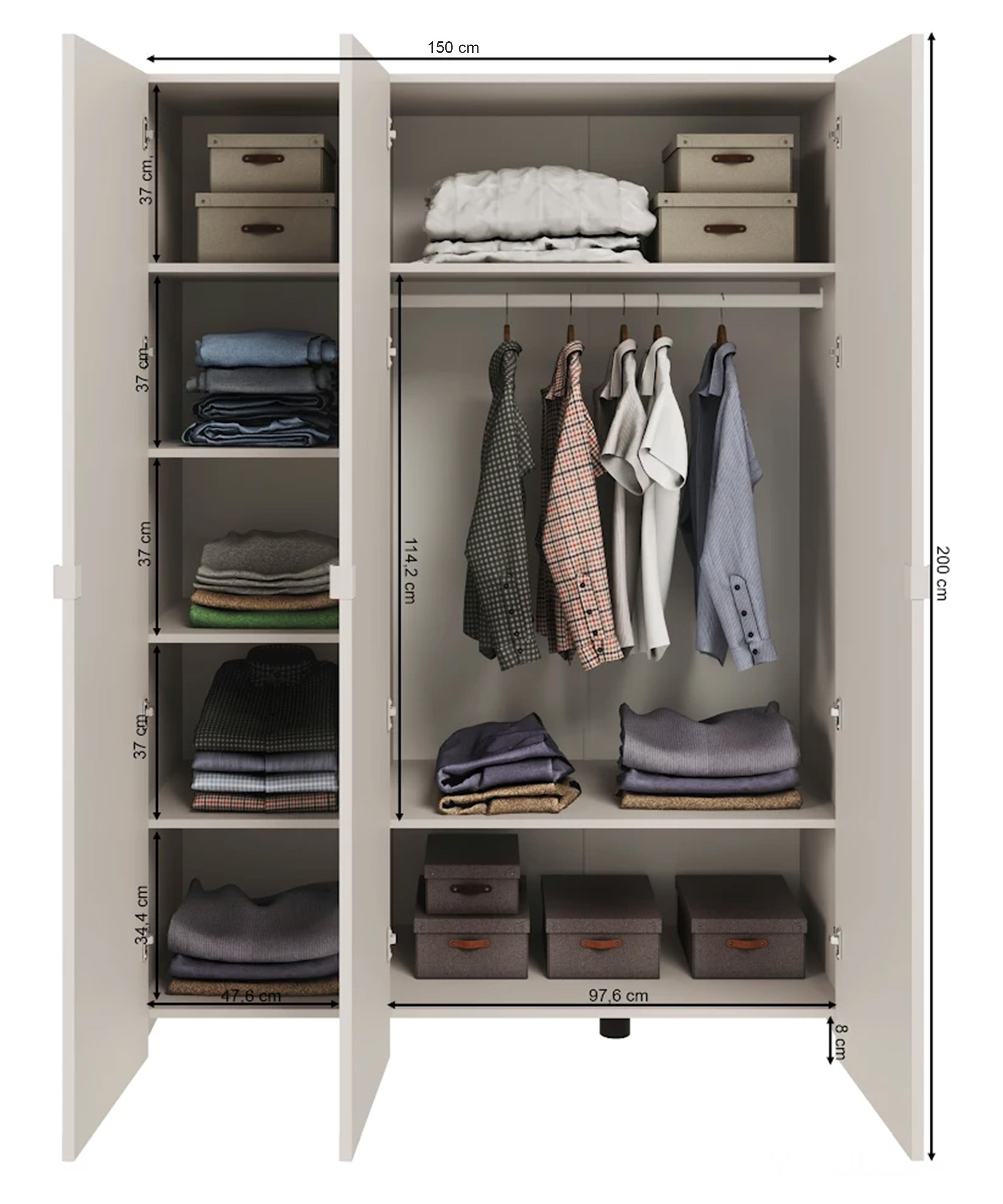 selsey-arkadia-dreht-renschrank-150-cm-mit-spiegel-und-gefr-ster-front-kaschmir image 7