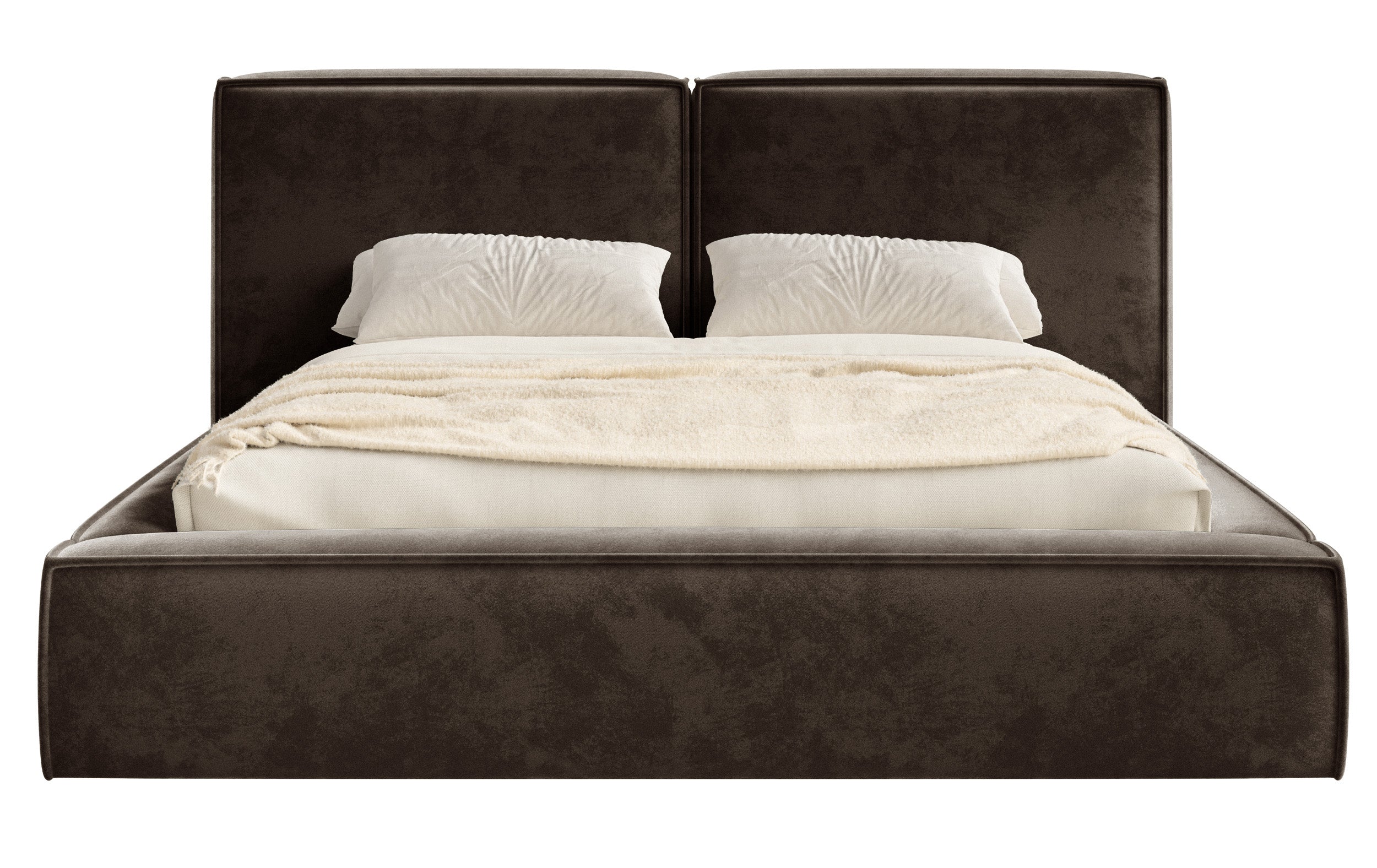 selsey-tilves-gepolstertes-bett-200x200-cm-mit-stauraum-brauner-samt-metallrahme image 5