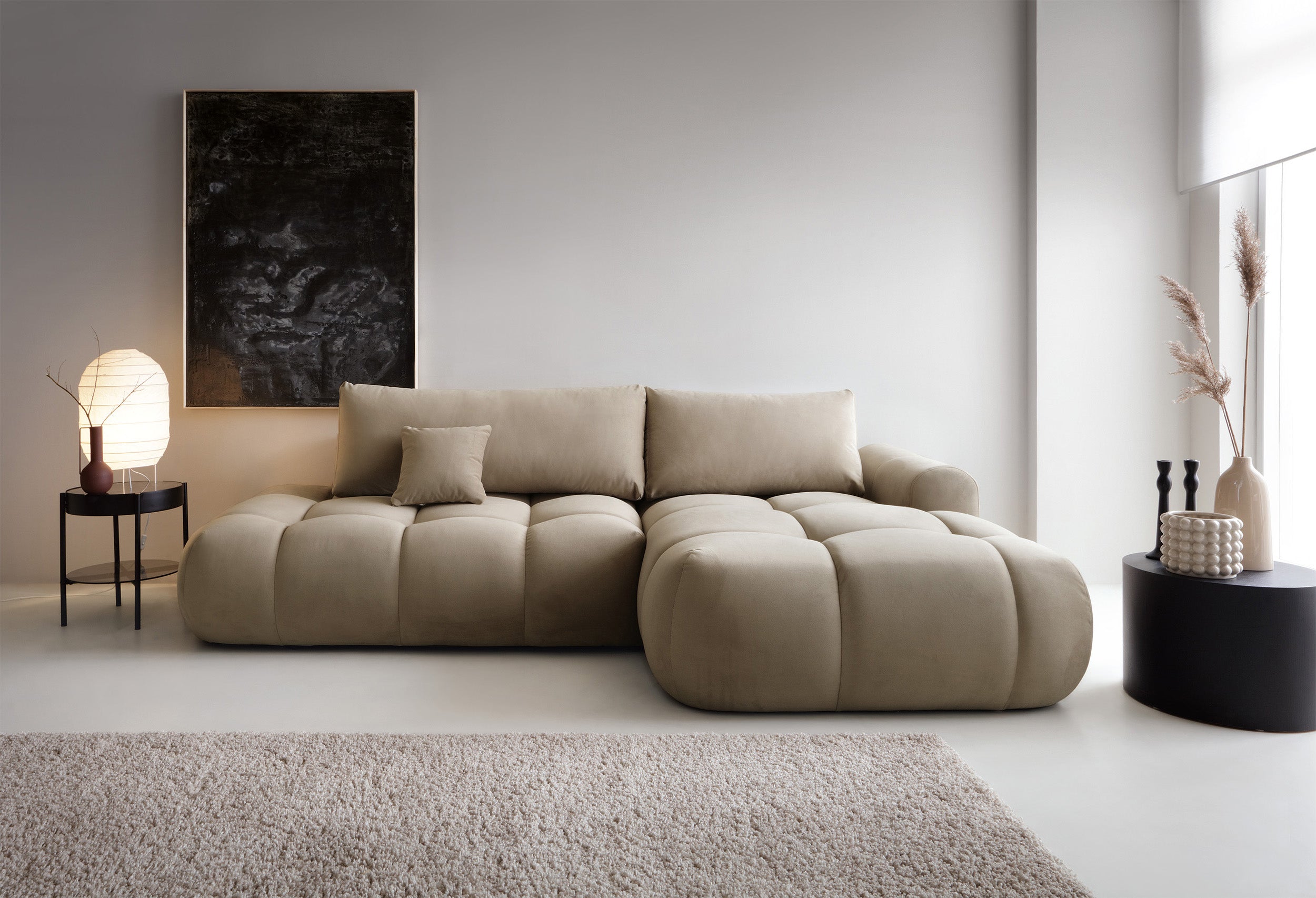 selsey-ombo-ecksofa-mit-schlaffunktion-l-form-rechts-beige-hydrophober-samt-mit- image 2