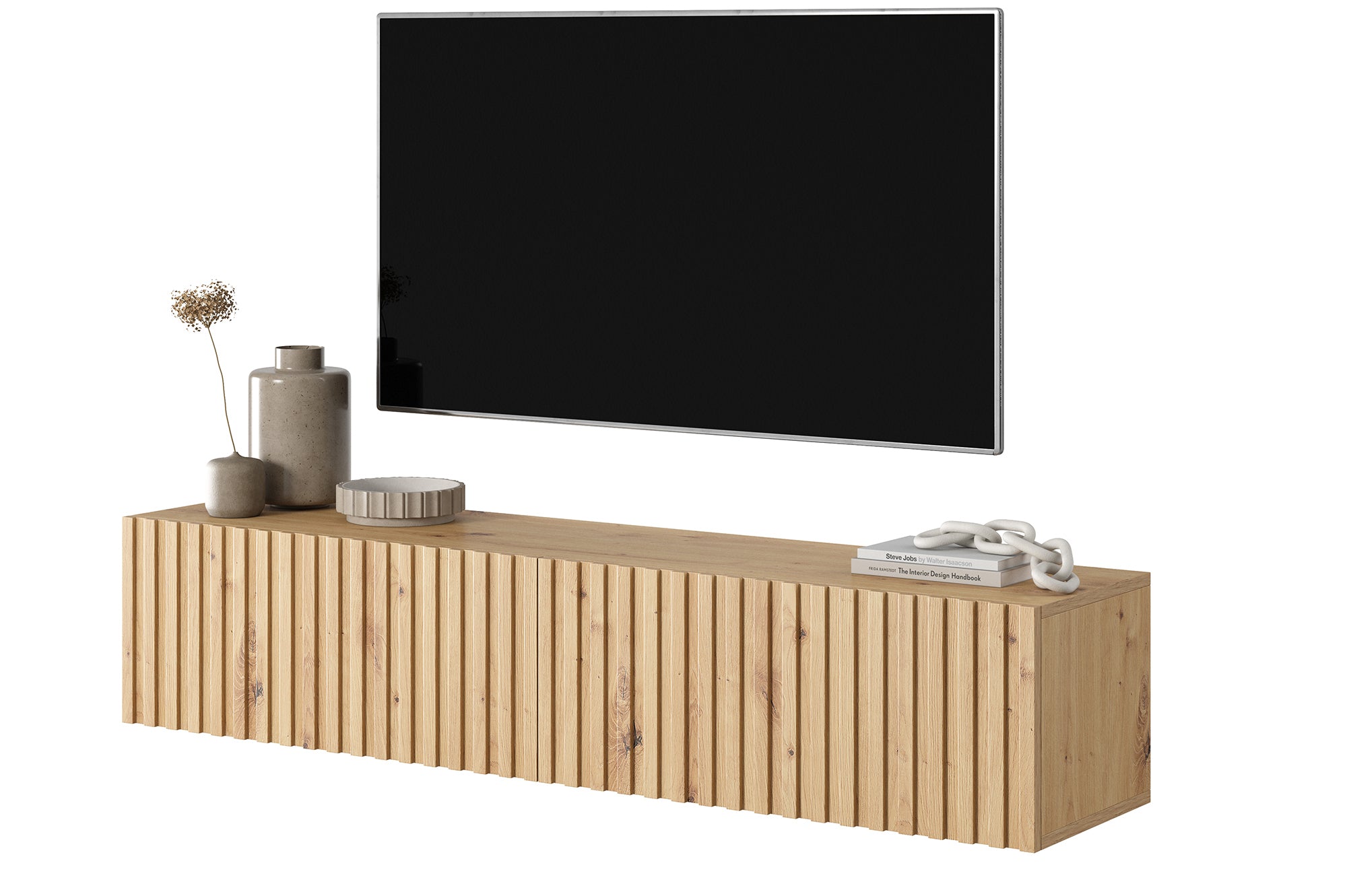 selsey-telire-tv-schrank-138-6-cm-artisan-eiche-mit-lamellen image 4