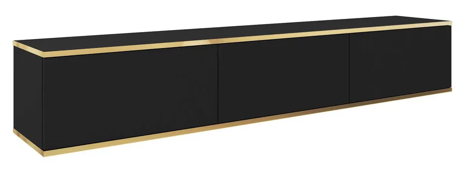 selsey-mucalma-tv-schrank-175-cm-schwarz-mit-goldenen-eins-tzen image 1