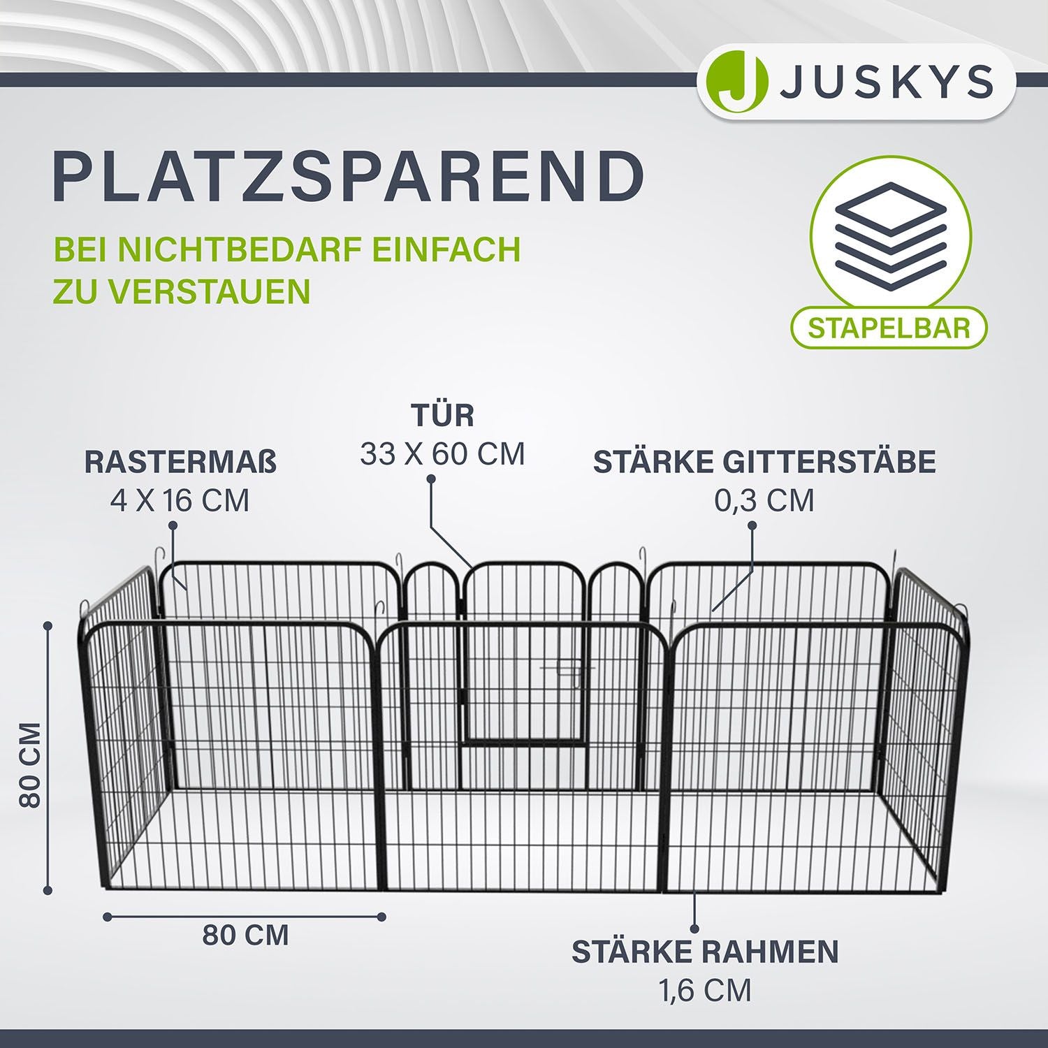 juskys-welpenauslauf-aus-metall-160x160x60-cm image 8