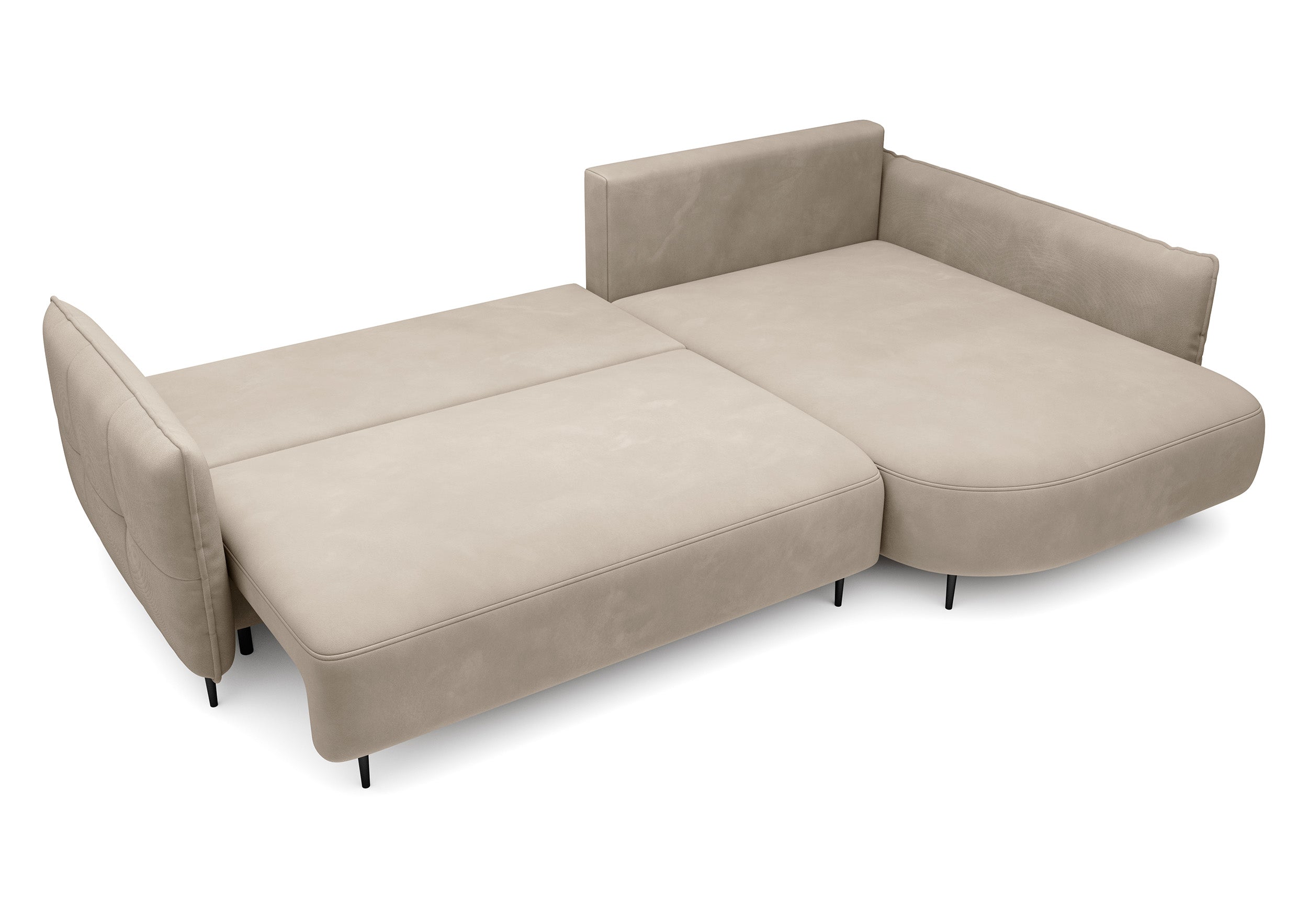 selsey-oblivio-ecksofa-mit-schlaffunktion-l-form-rechts-hellbeiger-samt-mit-stau image 4
