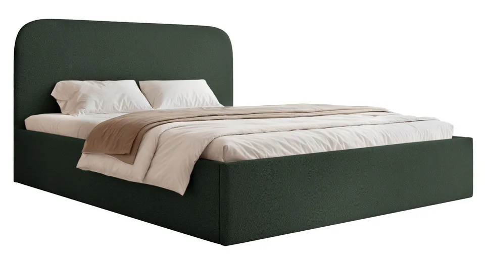 selsey-sonvivo-polsterbett-160x200-cm-mit-bettkasten-dunkelgr-ner-chenille-stoff image 1