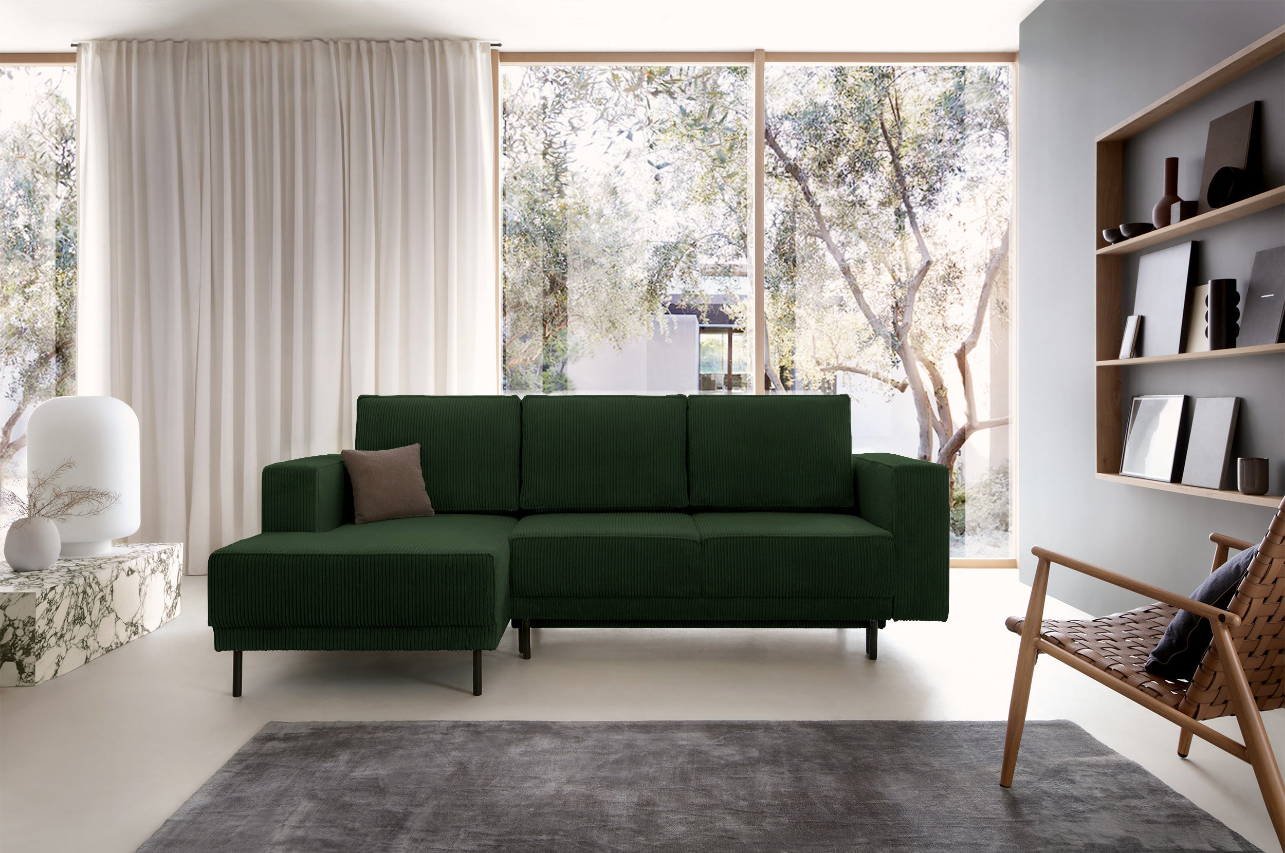 selsey-rodario-mini-ecksofa-mit-schlaffunktion-l-form-links-dunkelgr-ner-cord-mi image 2
