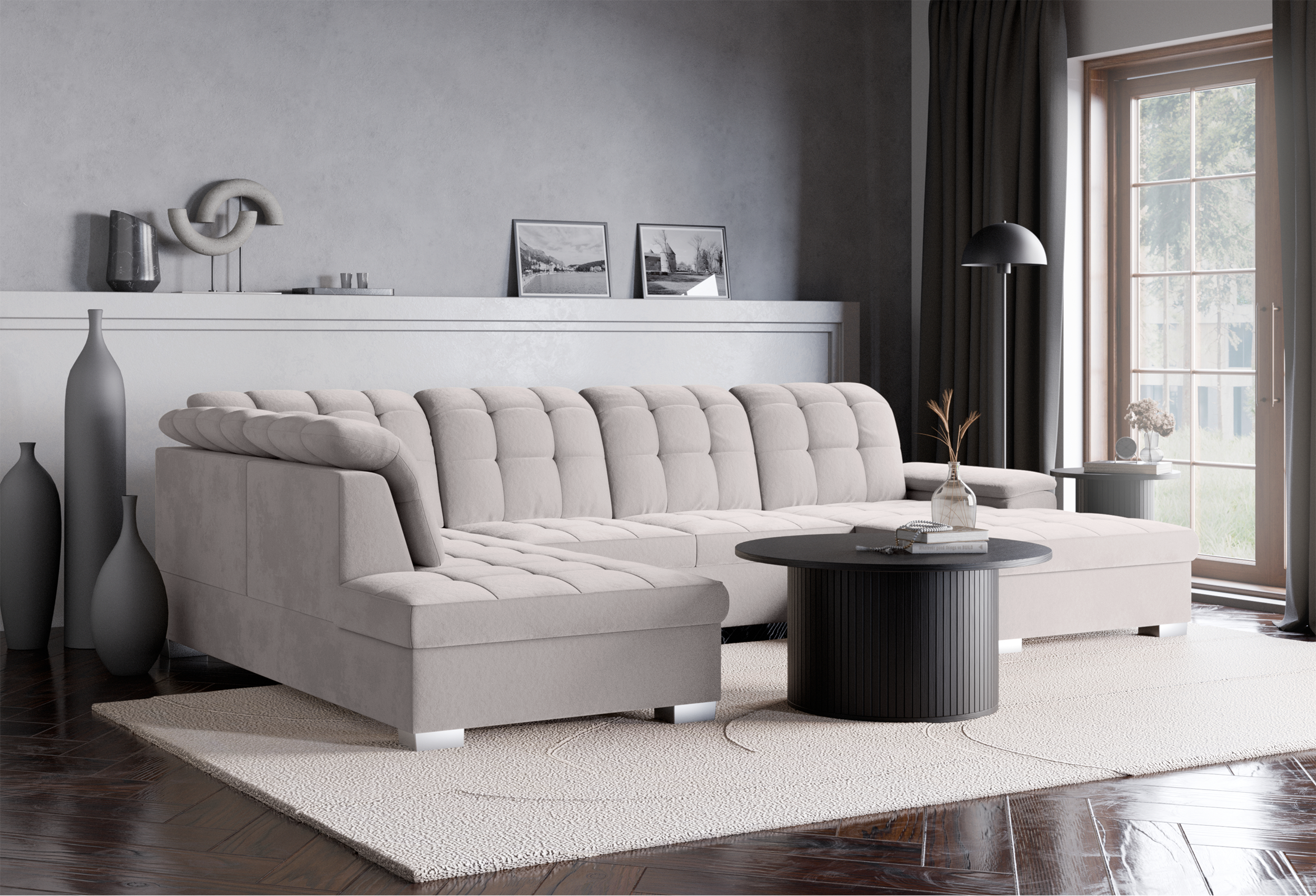 selsey-jamaal-ecksofa-u-form-rechts-mit-schlaffunktion-und-stauraum-hellgrau-sam image 3