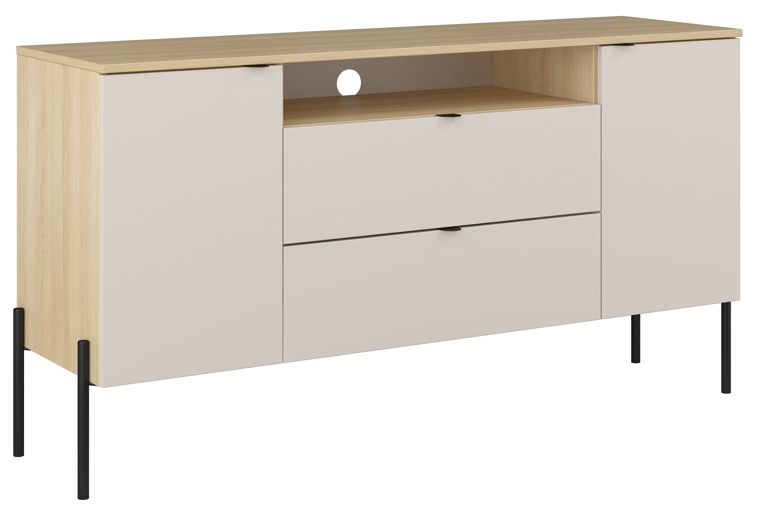 selsey-ore-kommode-140-cm-lindberg-eiche-kaschmir-2-t-ren-2-schubladen image 6