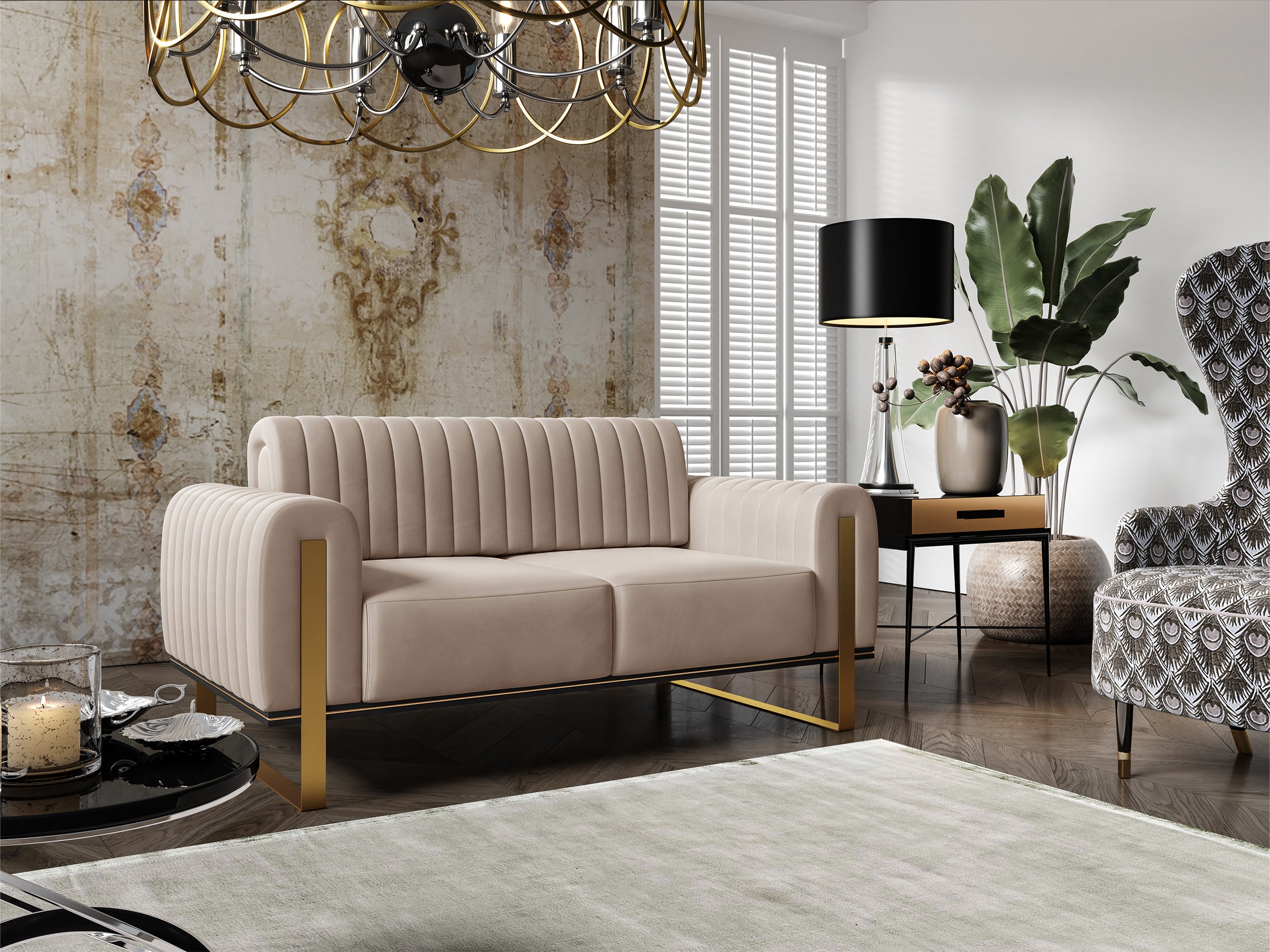 selsey-parissa-zweisitzer-sofa-beige-samt image 4