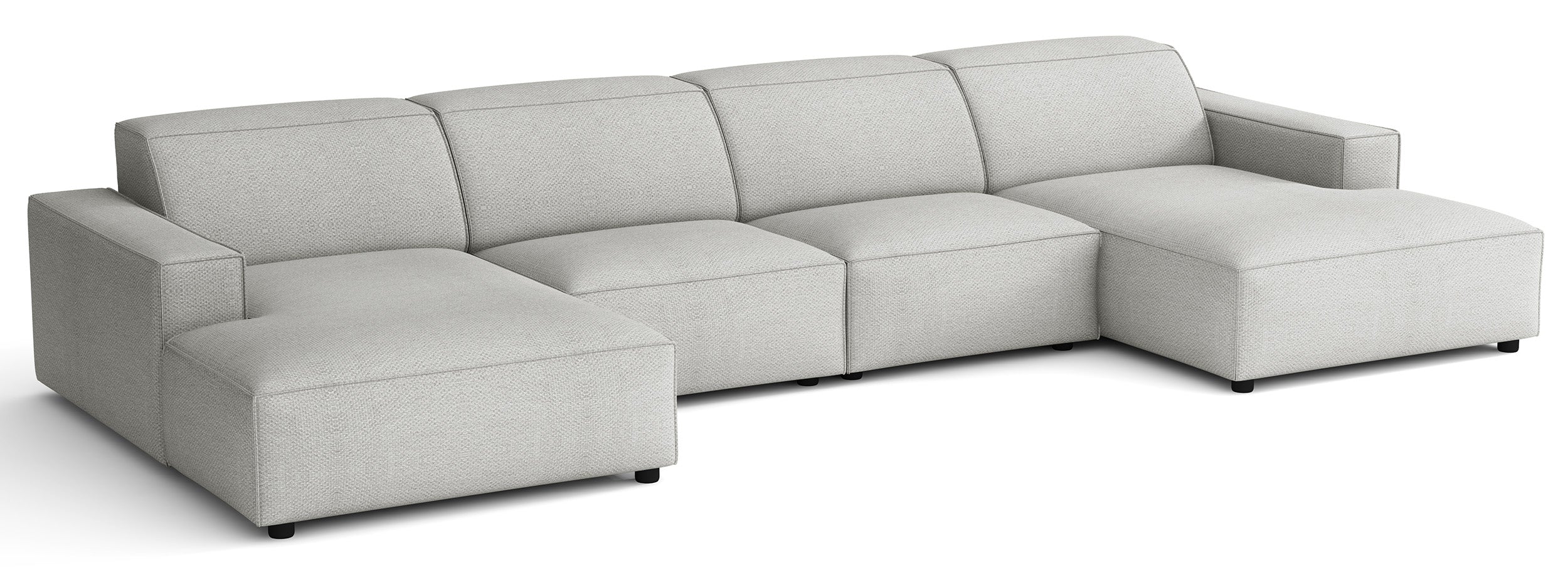 selsey-sellmo-ecksofa-u-f-rmig-modular-universal-hellgrauer-chenille image 3