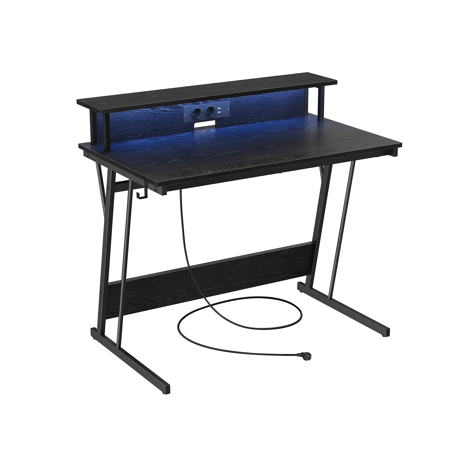 vasagle-gaming-tisch-mit-steckdosenleiste-und-led-beleuchtung image 3