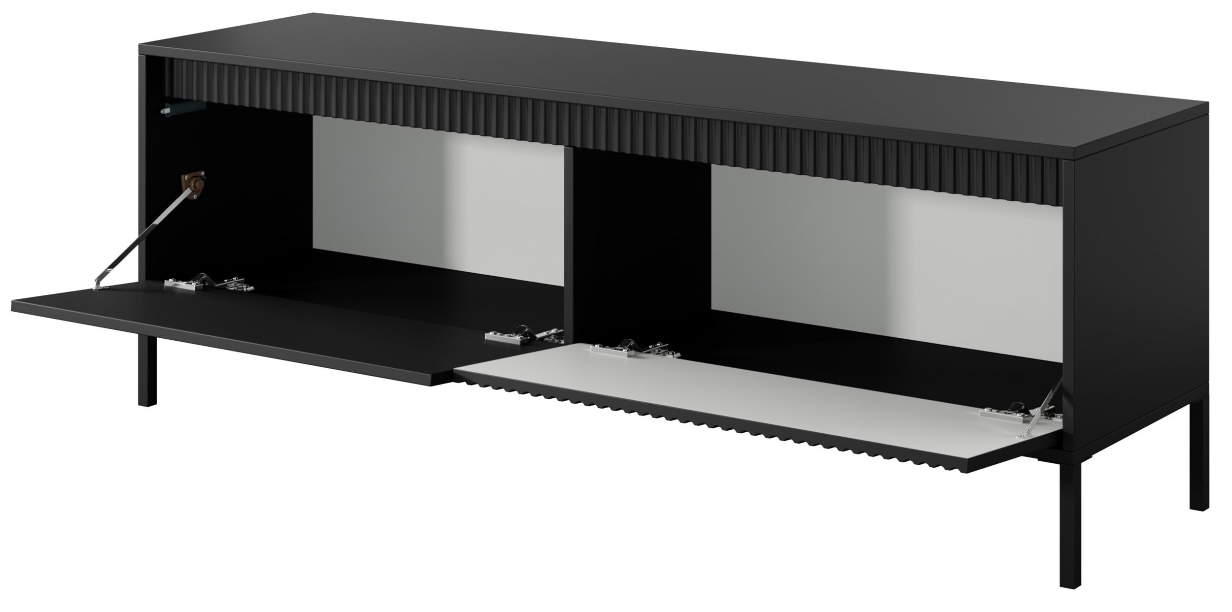 selsey-falsetto-tv-schrank-zweifl-gelig-gerillte-front-154-cm-schwarz image 7