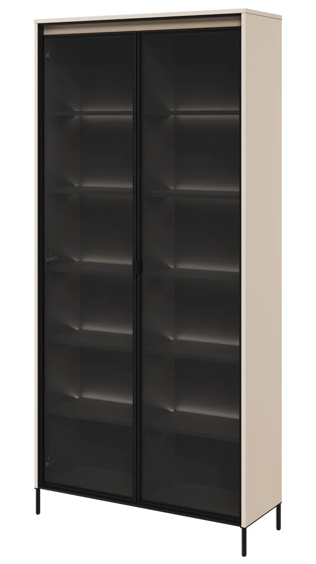 selsey-trend-zweifl-geliger-schrank-92-cm-mit-led-beige image 1