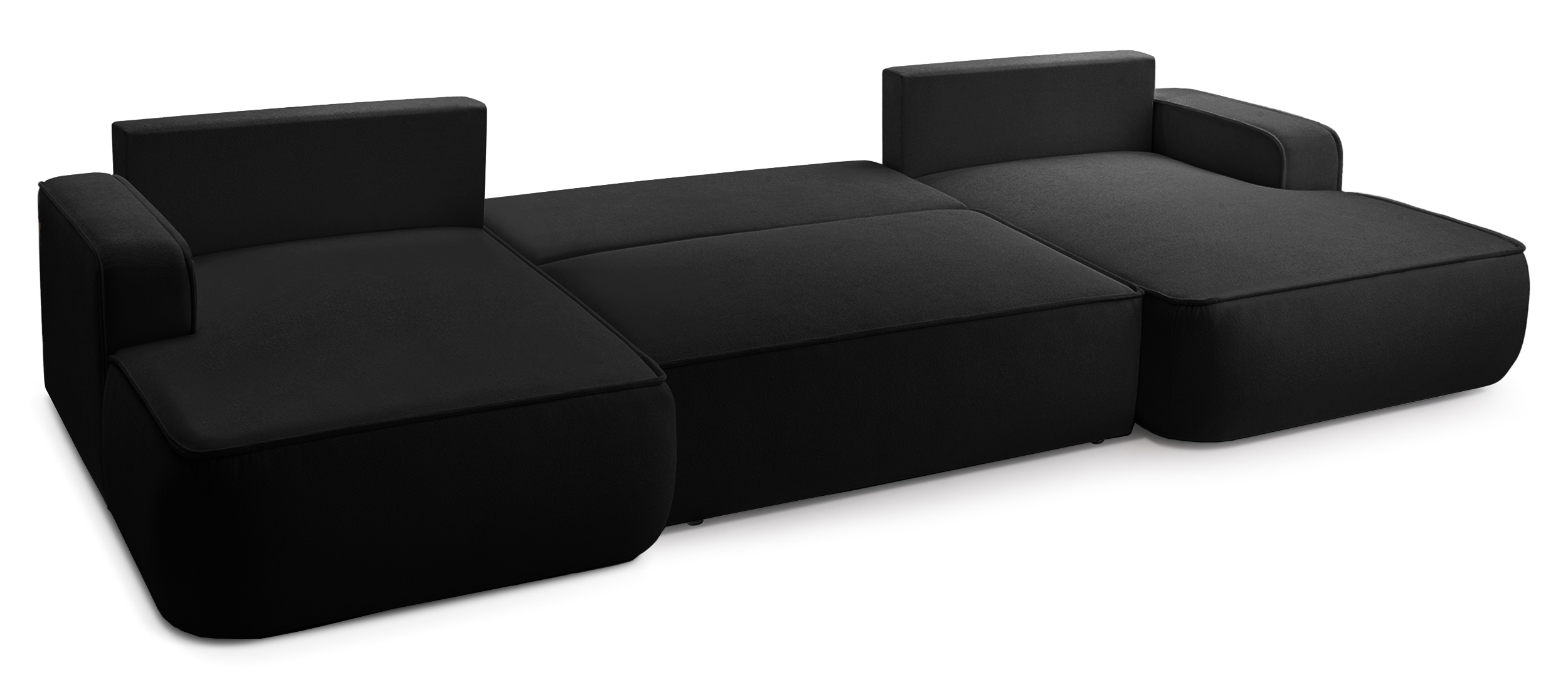 selsey-mollaro-ecksofa-u-f-rmig-mit-schlaffunktion-und-stauraum-schwarzer-boucl- image 4