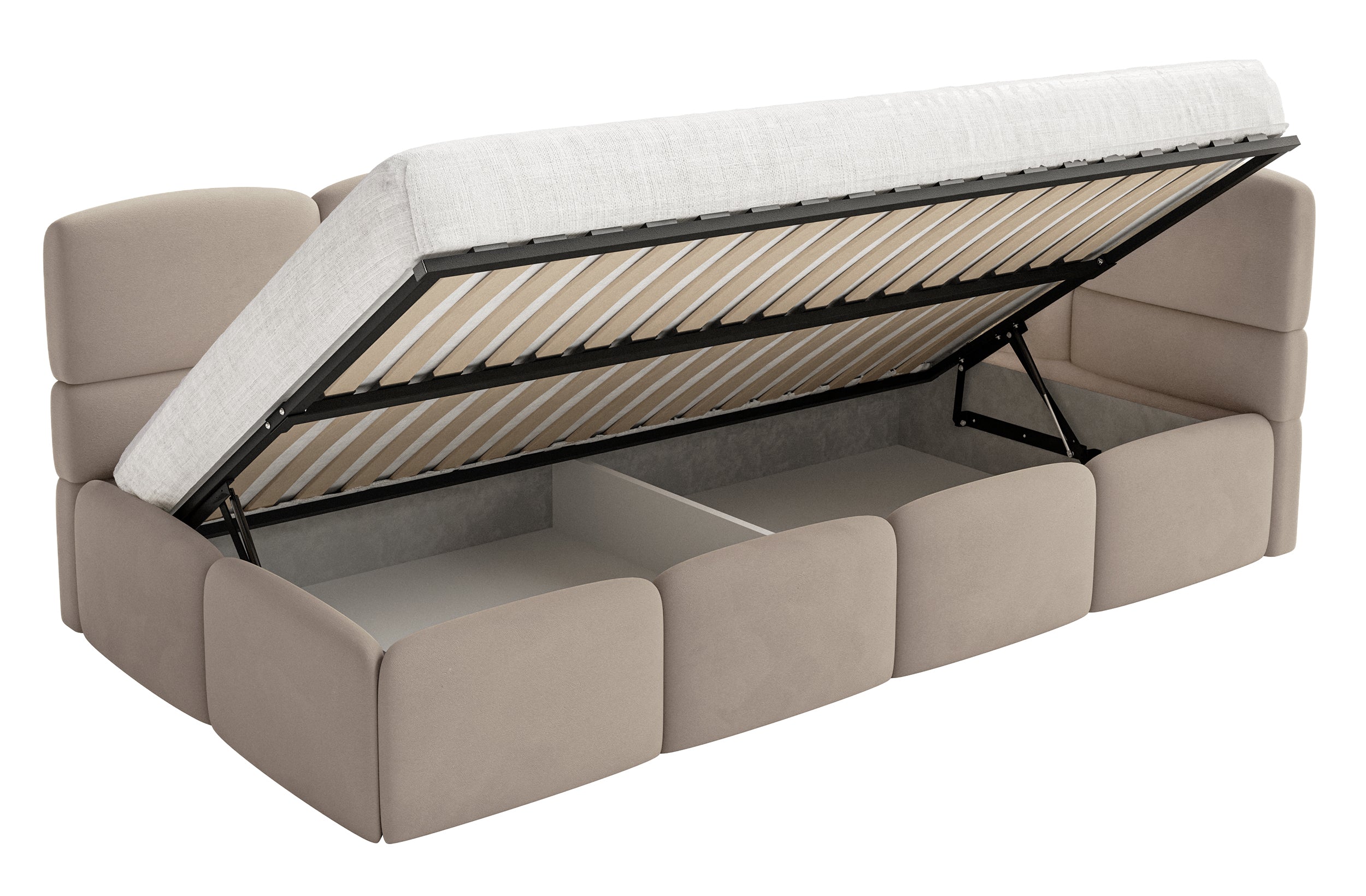 selsey-cloudy-jugendbett-120x200-cm-rechts-beige-velours-mit-matratze-stauraum-g image 3