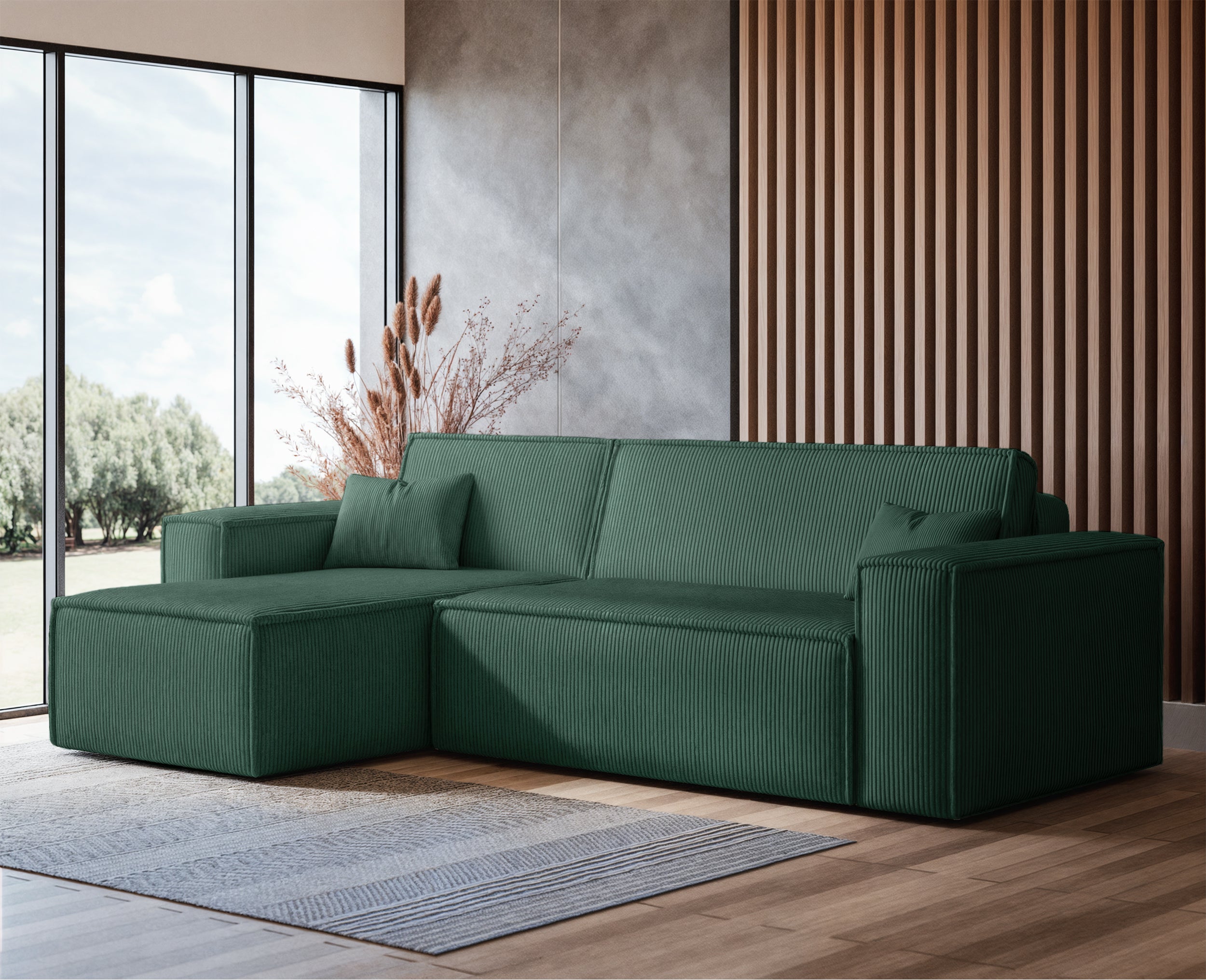selsey-scarlo-ecksofa-mit-schlaffunktion-l-form-stauraum-dunkelgr-ner-cord image 8