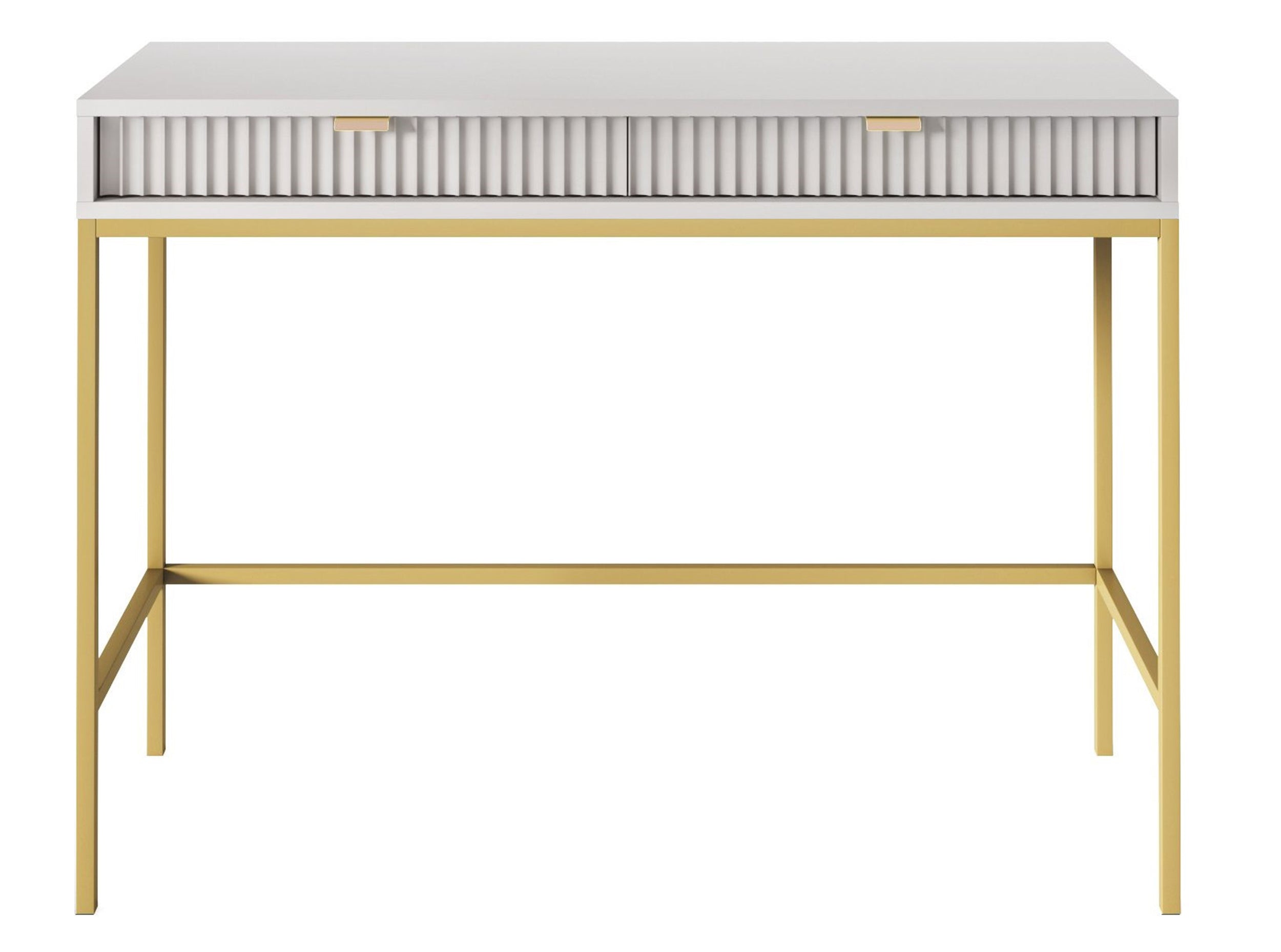 selsey-vellore-schminktisch-104-cm-grau-mit-rillenfronten-goldgestell image 2