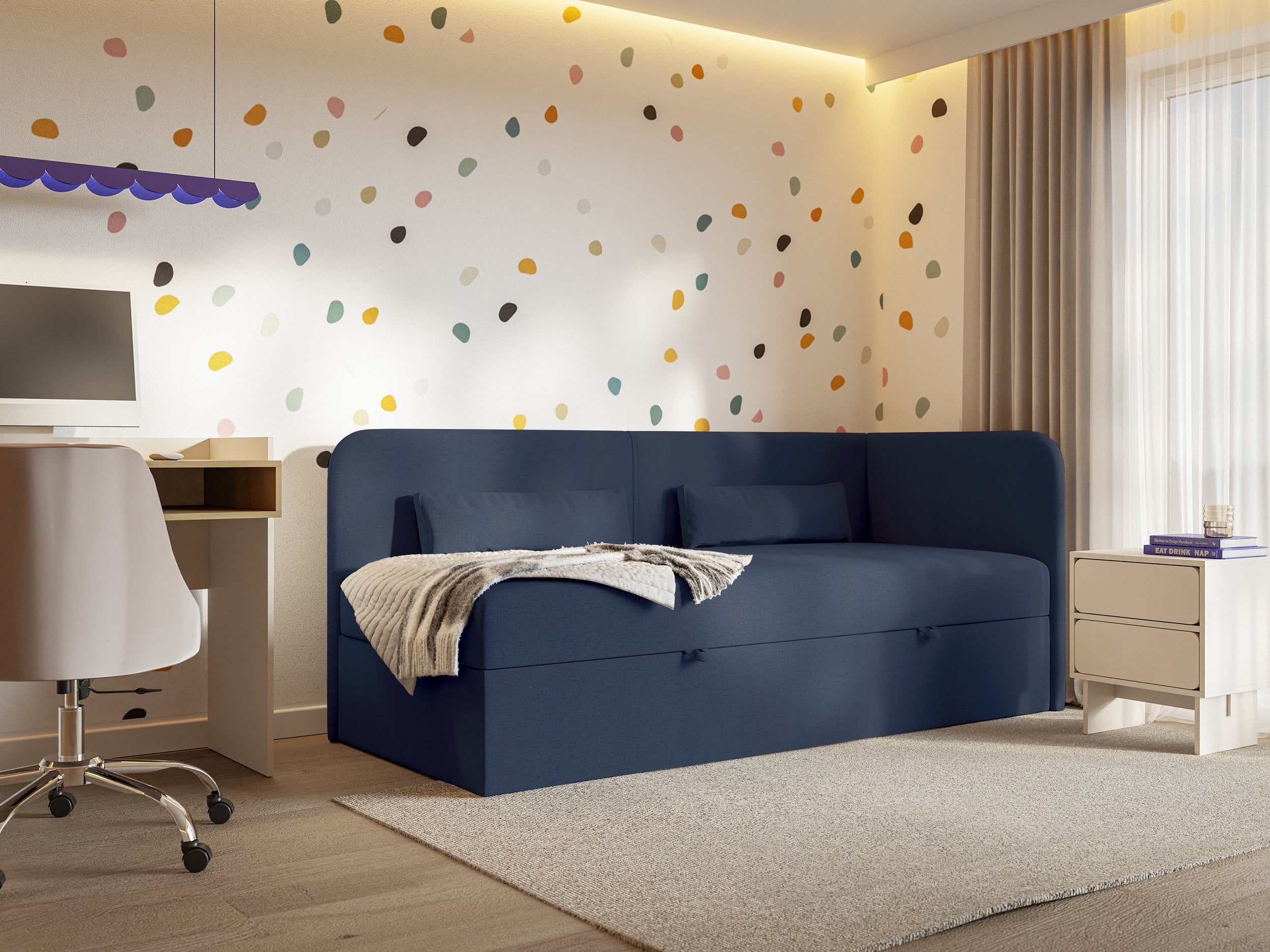 selsey-calmmo-jugendbett-90x200-cm-rechts-mit-stauraum-marineblau-hydrophober-ch image 4