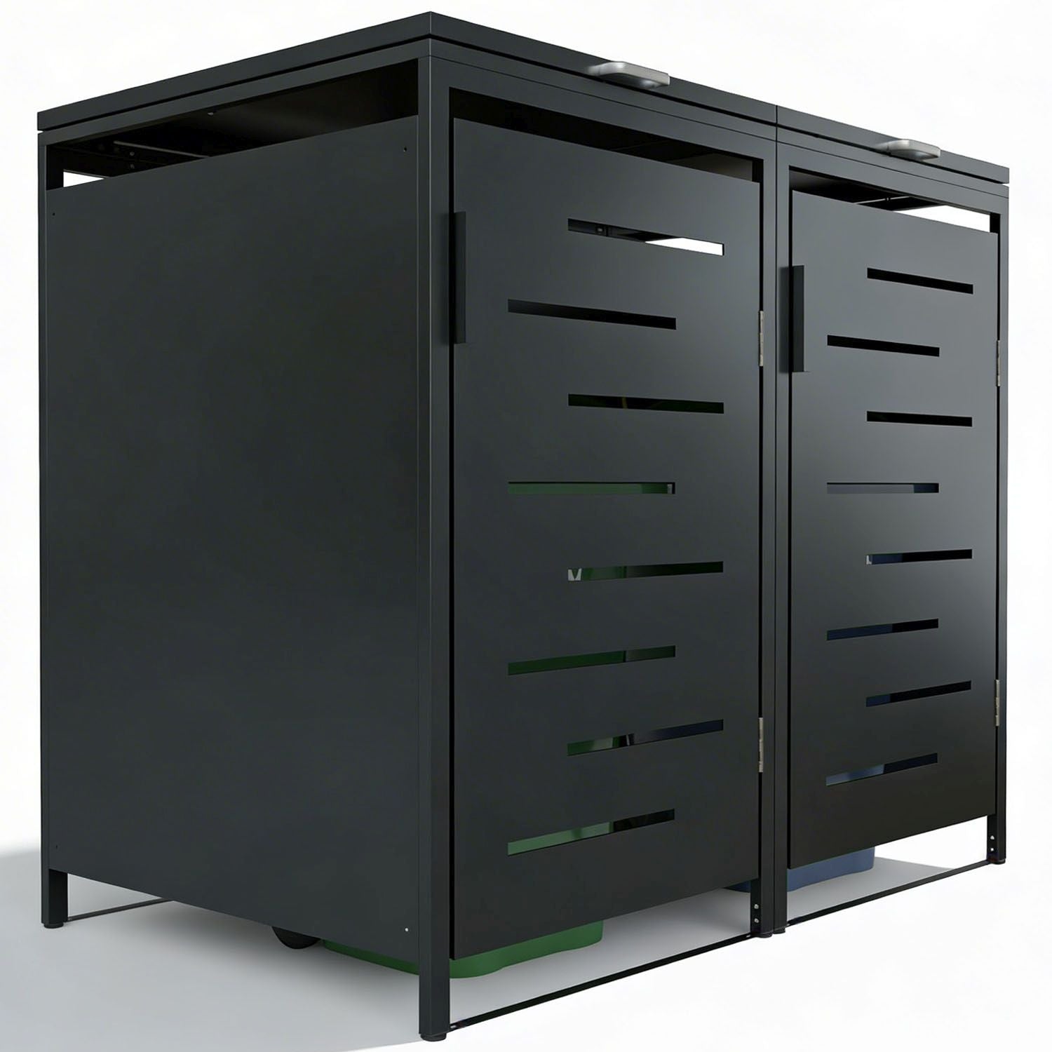 juskys-arel-metall-m-lltonnenbox-2er-mit-dach-2x-120-240-liter image 8