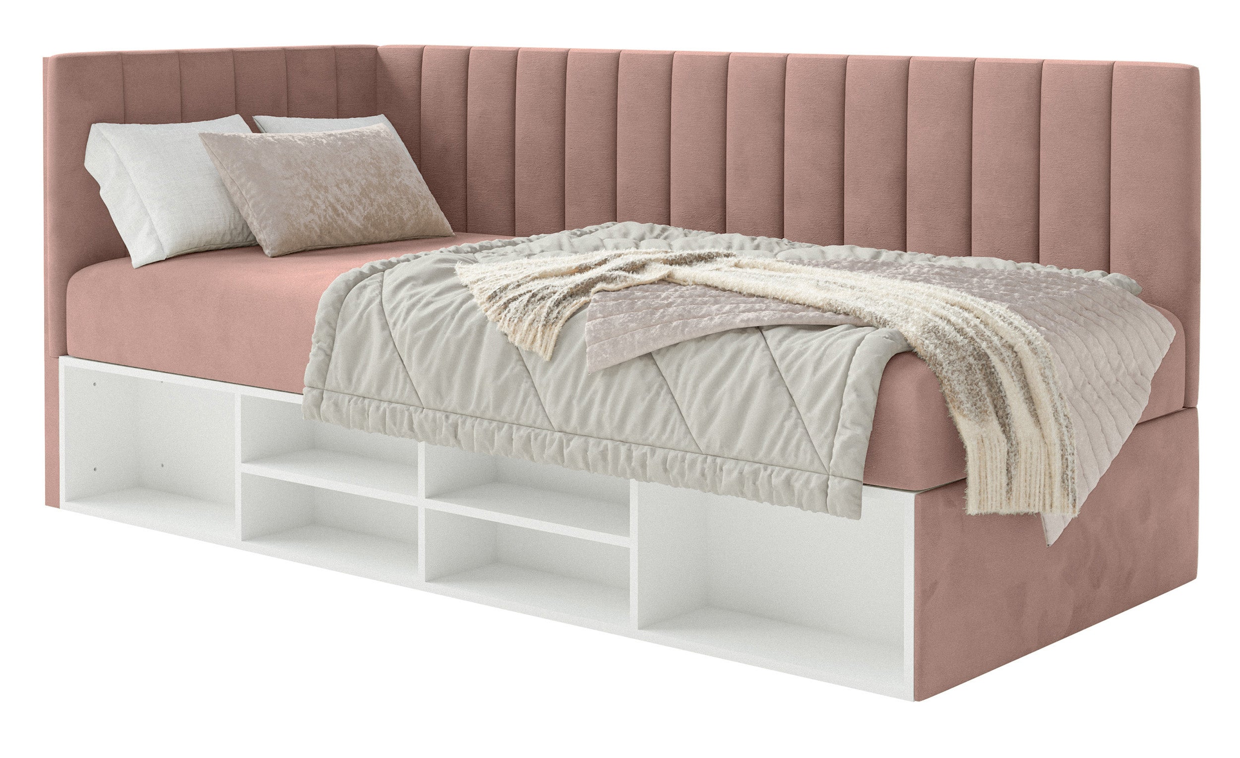 selsey-ventrio-jugendbett-90x200-cm-links-hellrosa-velours-mit-stauraum image 4