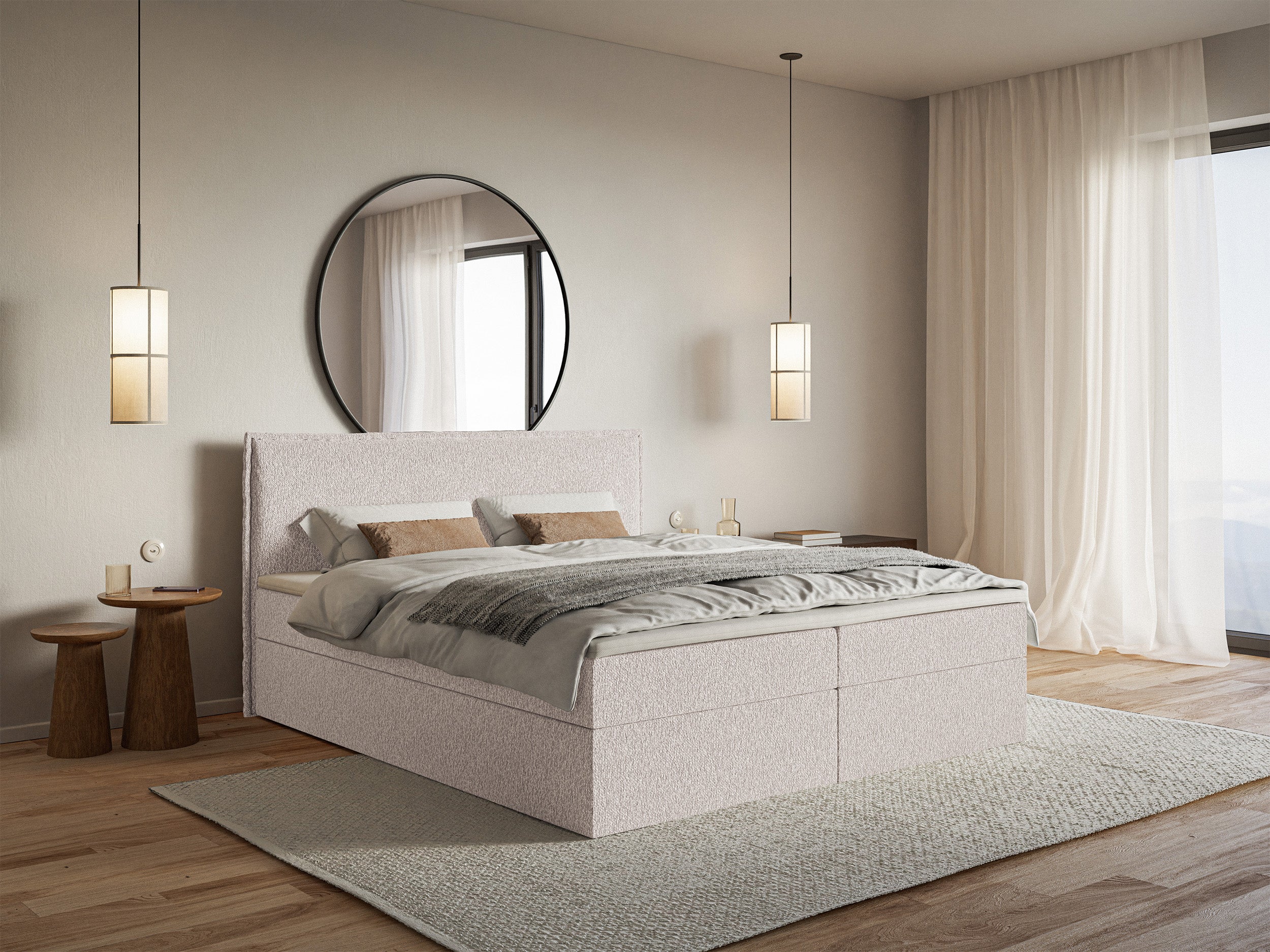 selsey-softie-kontinentalbett-140x200-cm-mit-stauraum-und-topper-beige-chenille image 2